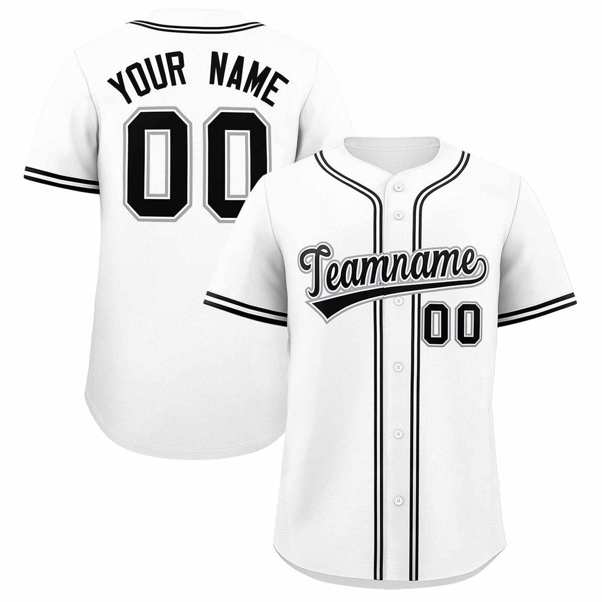 Custom White Classic Style Authentic Baseball Jersey| KXKSHOP
