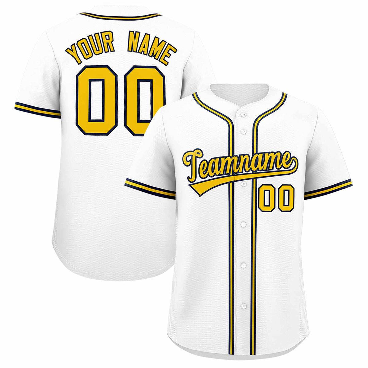 Custom White Classic Style Authentic Baseball Jersey| KXKSHOP