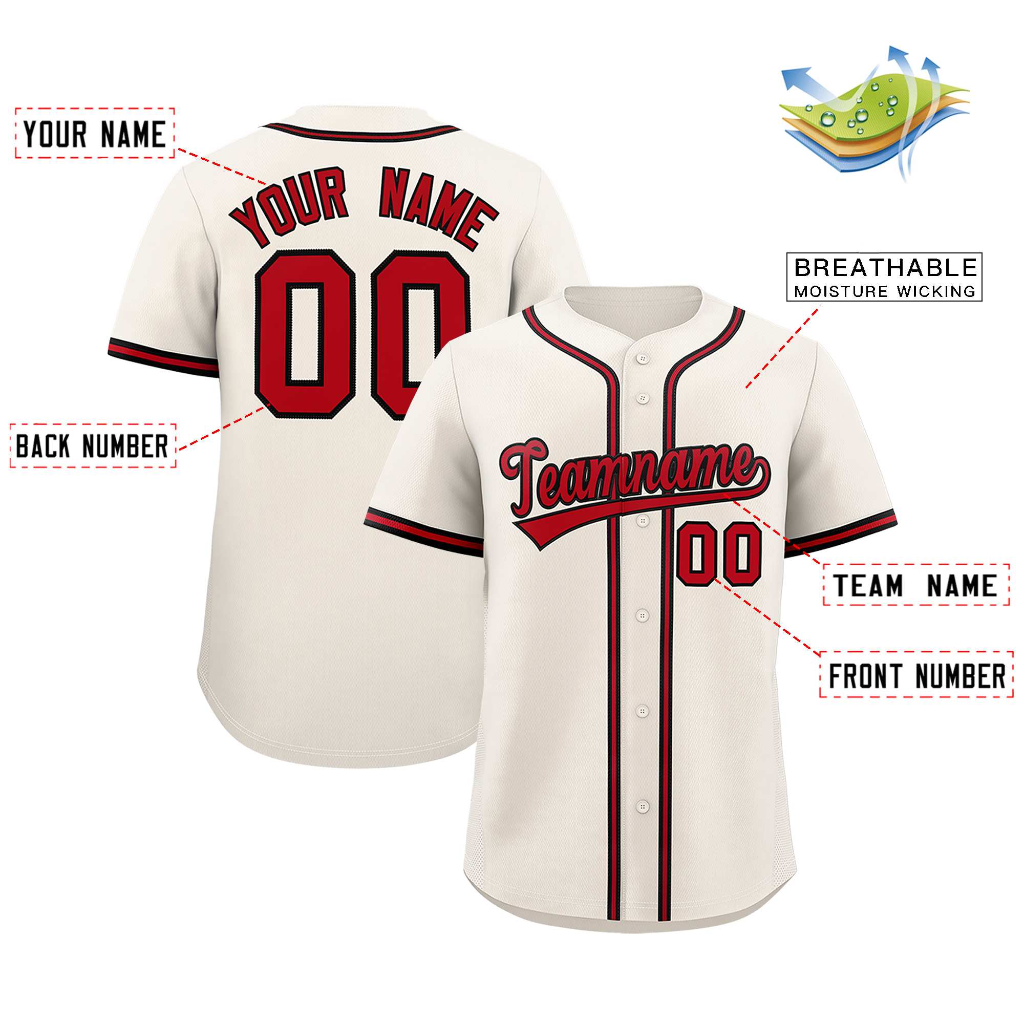 Custom Cream Classic Style Authentic Baseball Jersey| KXKSHOP