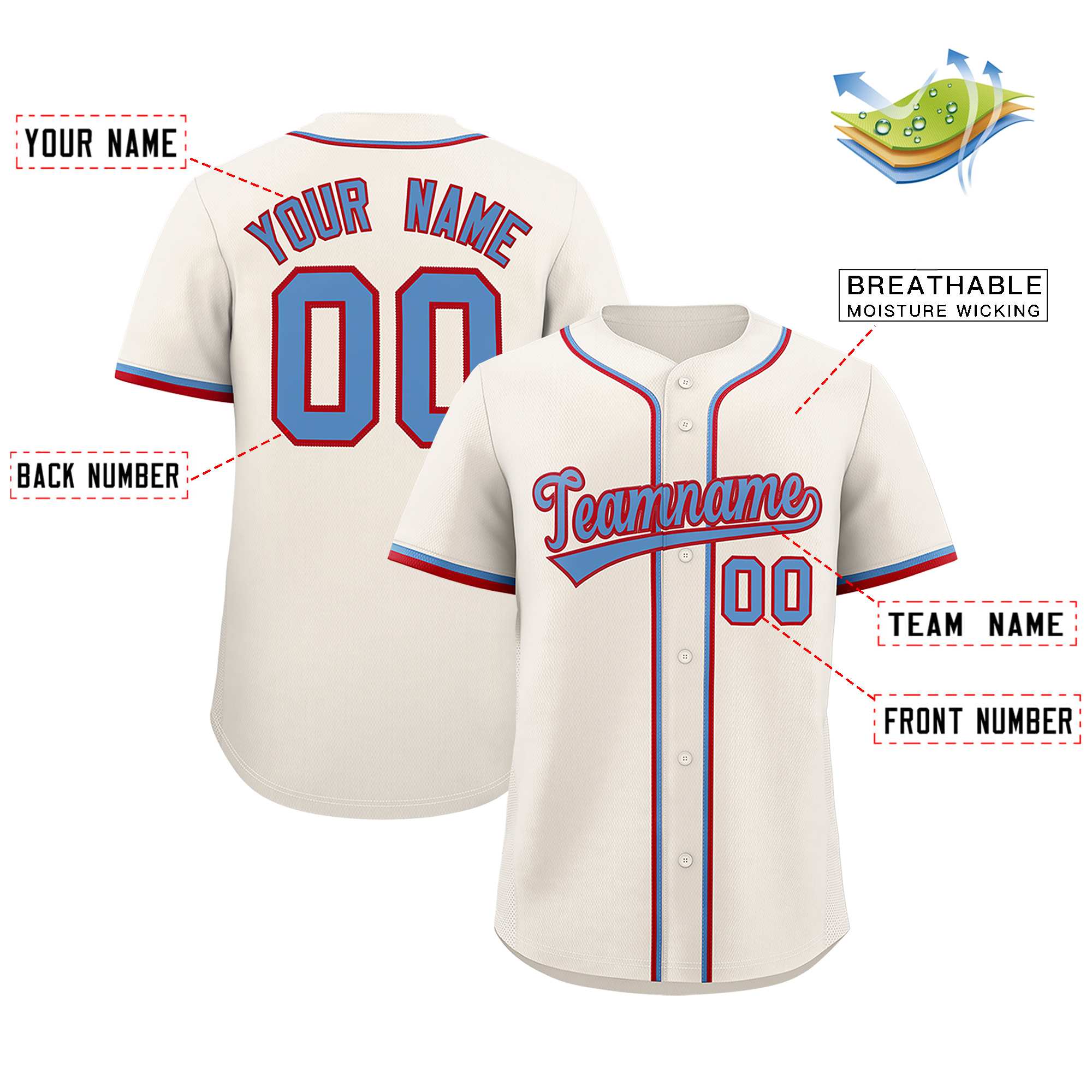 Custom Cream Classic Style Authentic Baseball Jersey| KXKSHOP