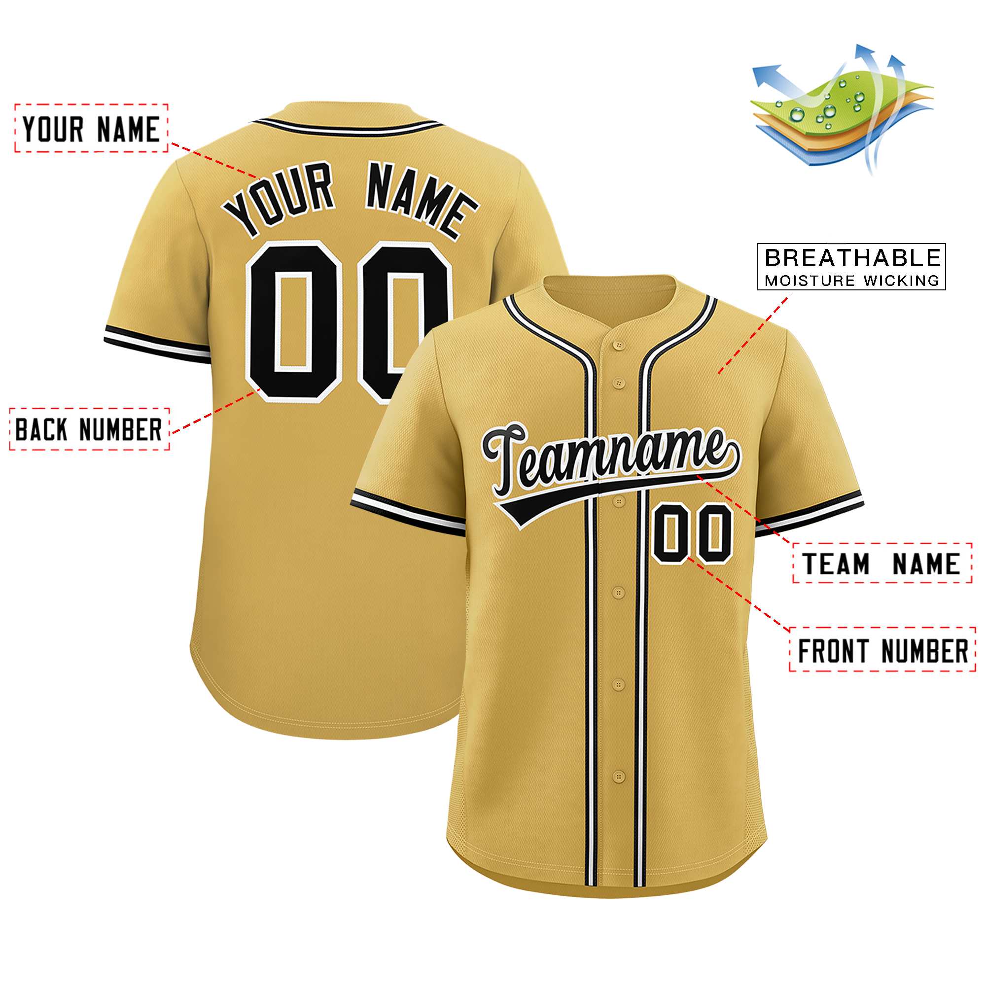 Custom Cream Classic Style Authentic Baseball Jersey| KXKSHOP