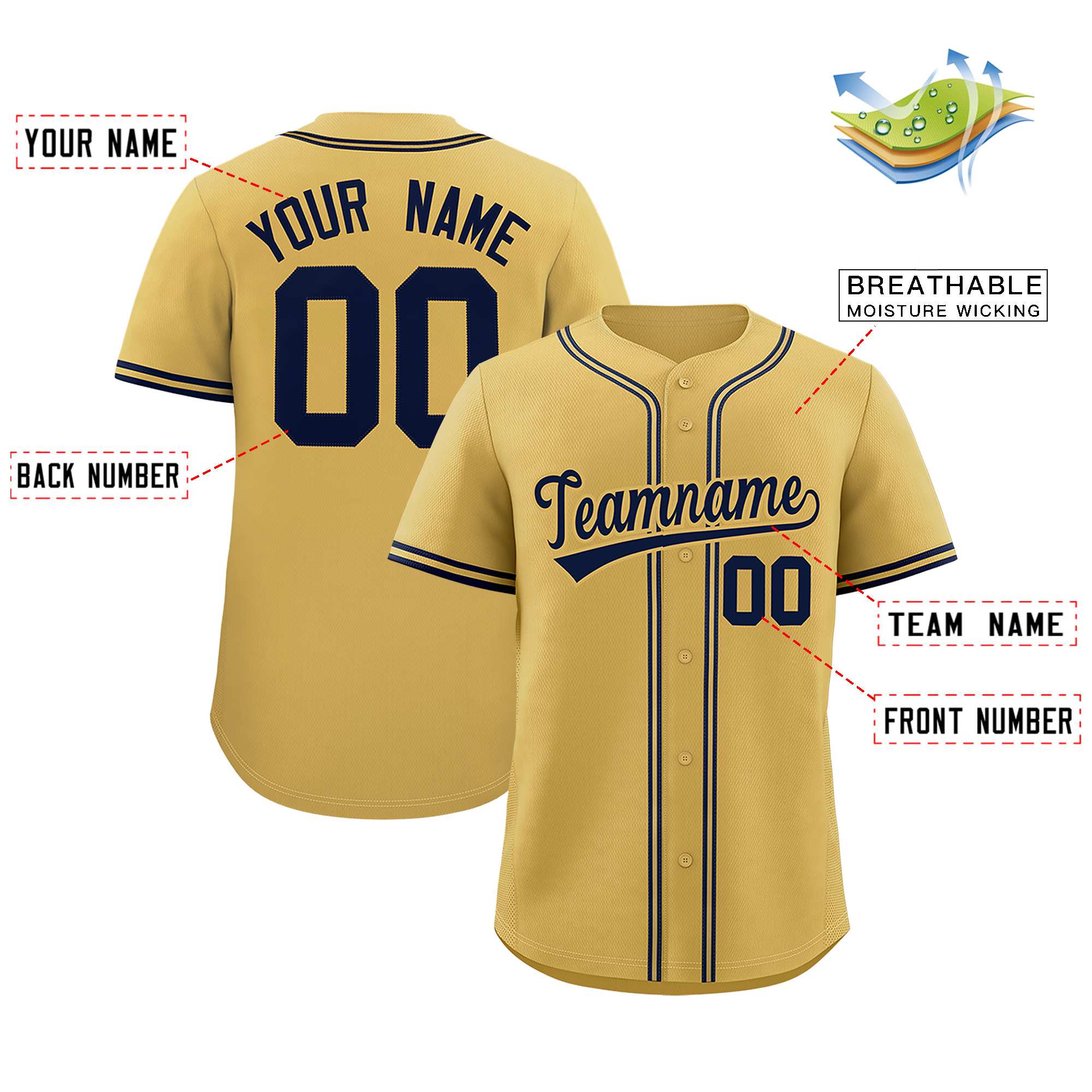 Custom Cream Classic Style Authentic Baseball Jersey| KXKSHOP