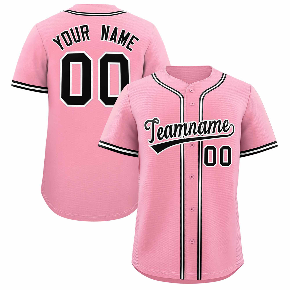 Custom Light Pink Classic Style Authentic Baseball Jersey| KXKSHOP