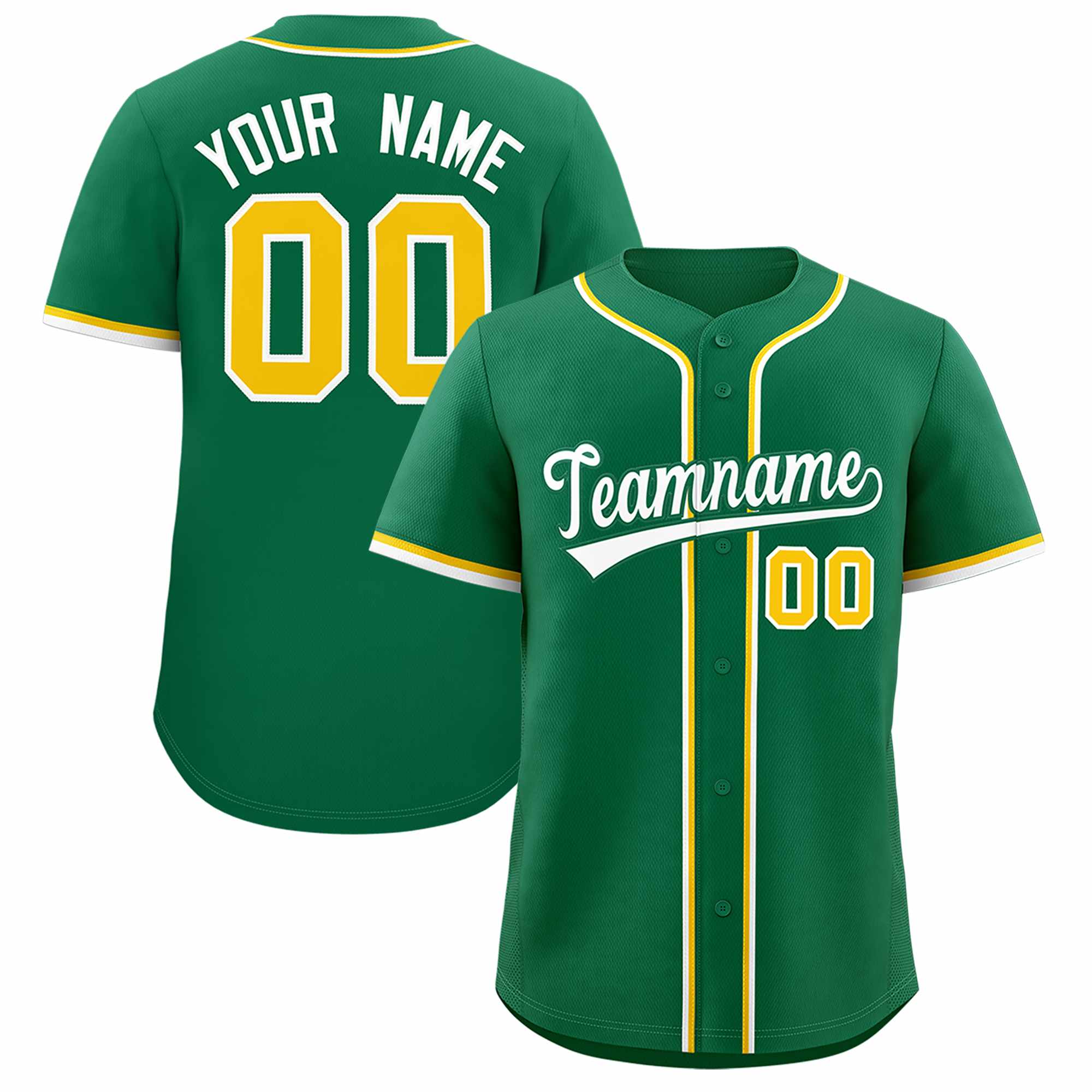 Custom Kelly Green Classic Style Authentic Baseball Jersey| KXKSHOP