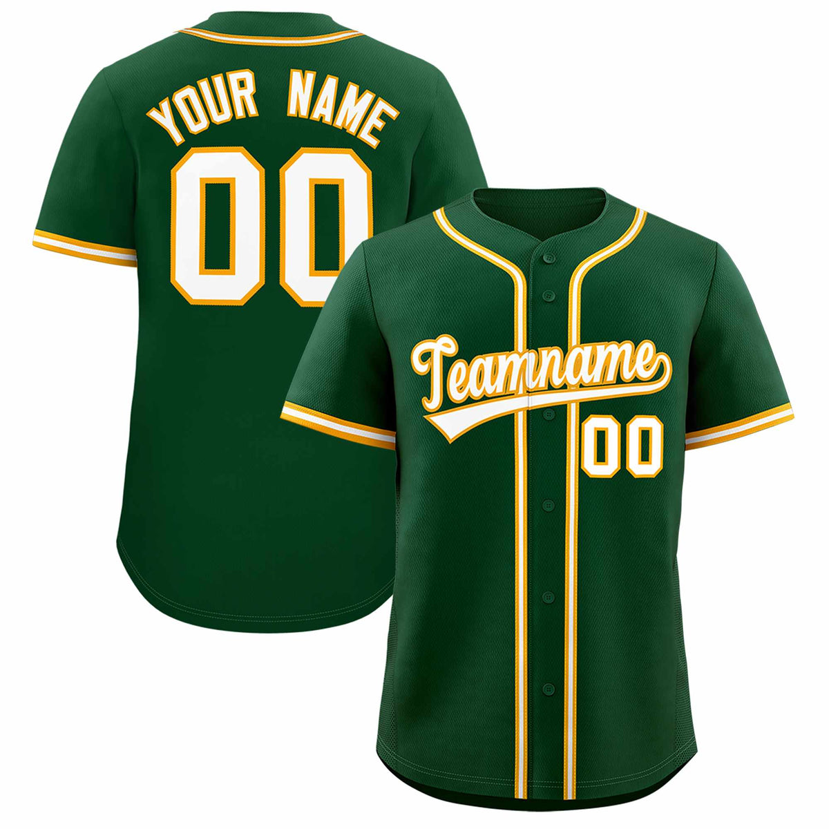 Custom Green Classic Style Authentic Baseball Jersey| KXKSHOP