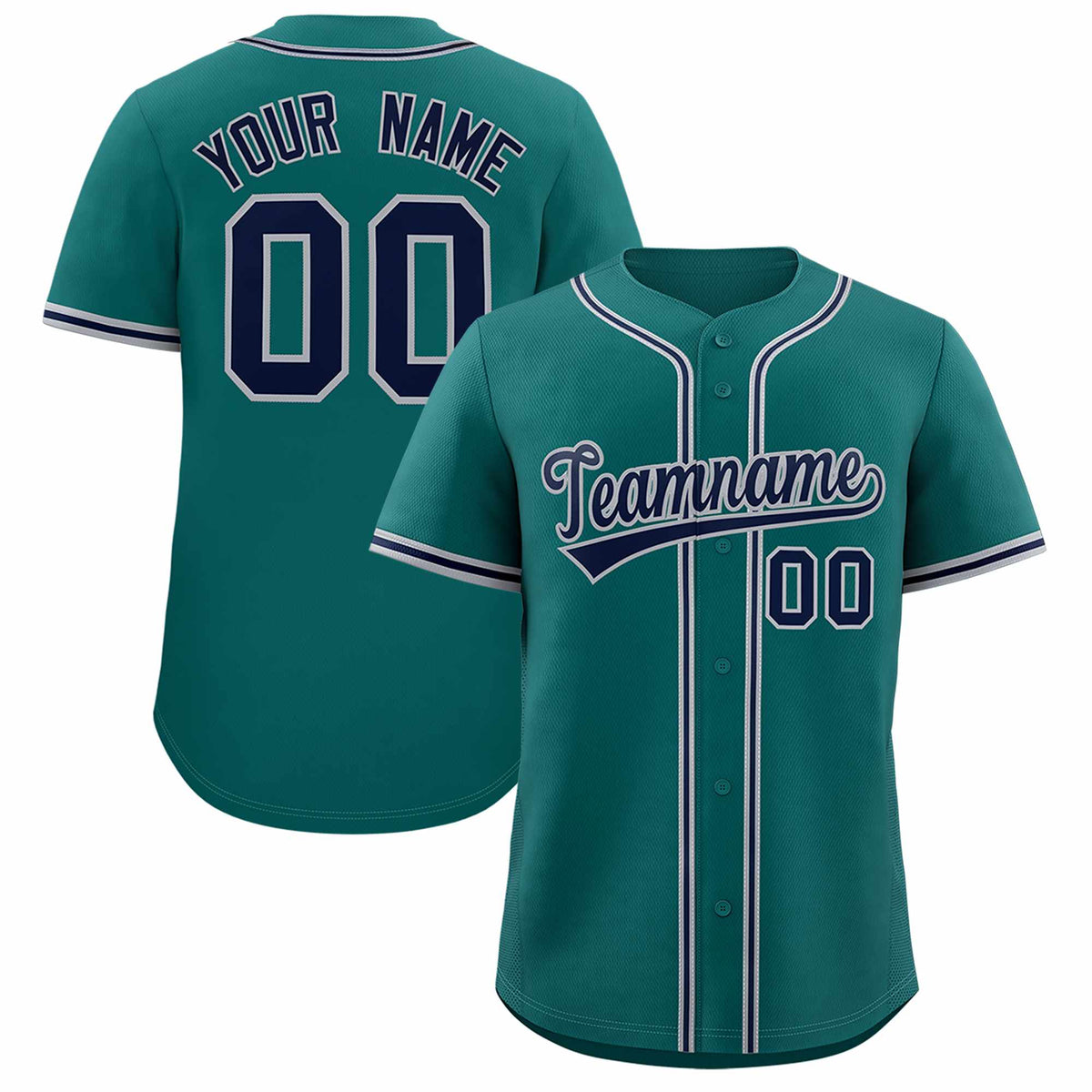 Custom Aqua Classic Style Authentic Baseball Jersey| KXKSHOP