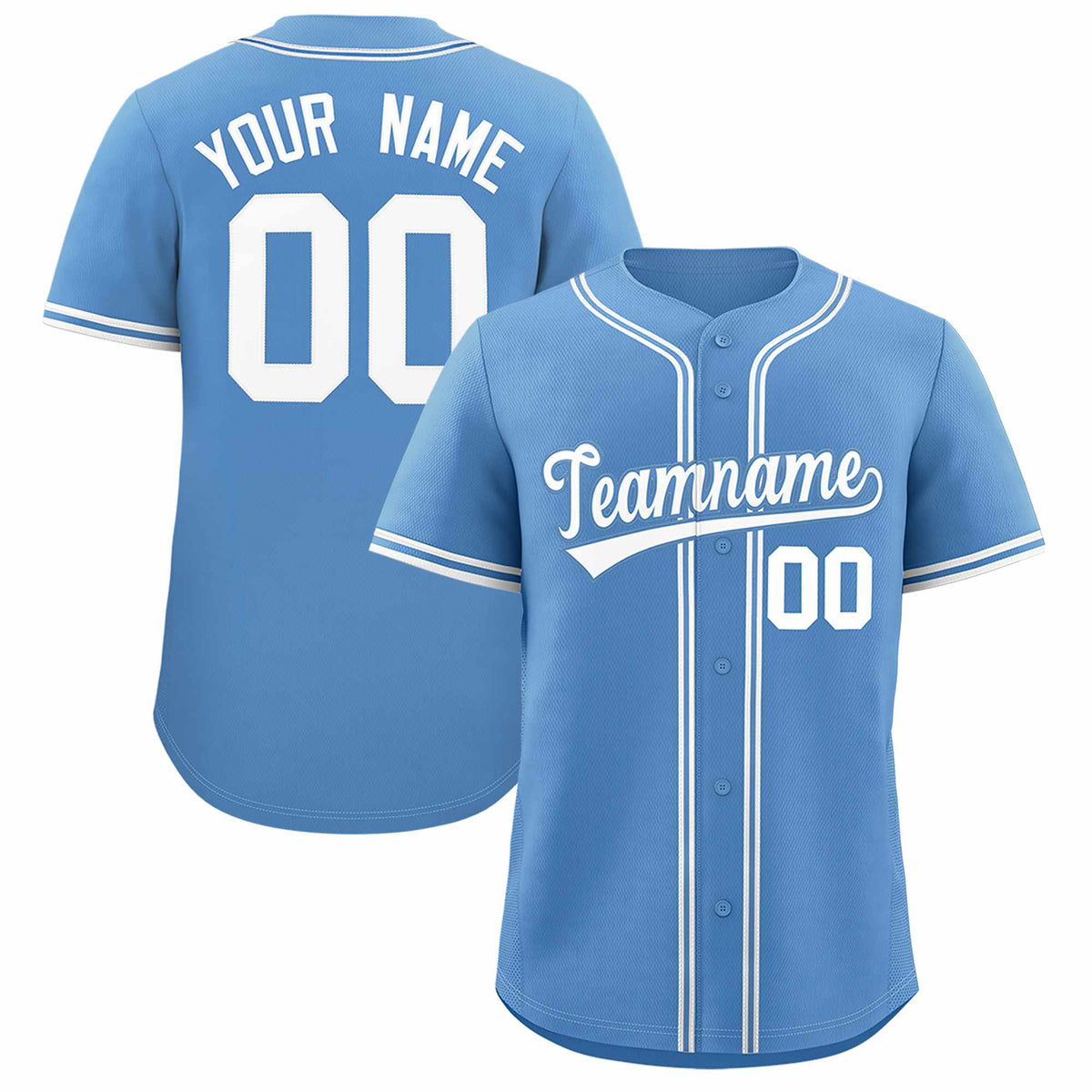 Custom Light Blue Classic Style Authentic Baseball Jersey| KXKSHOP