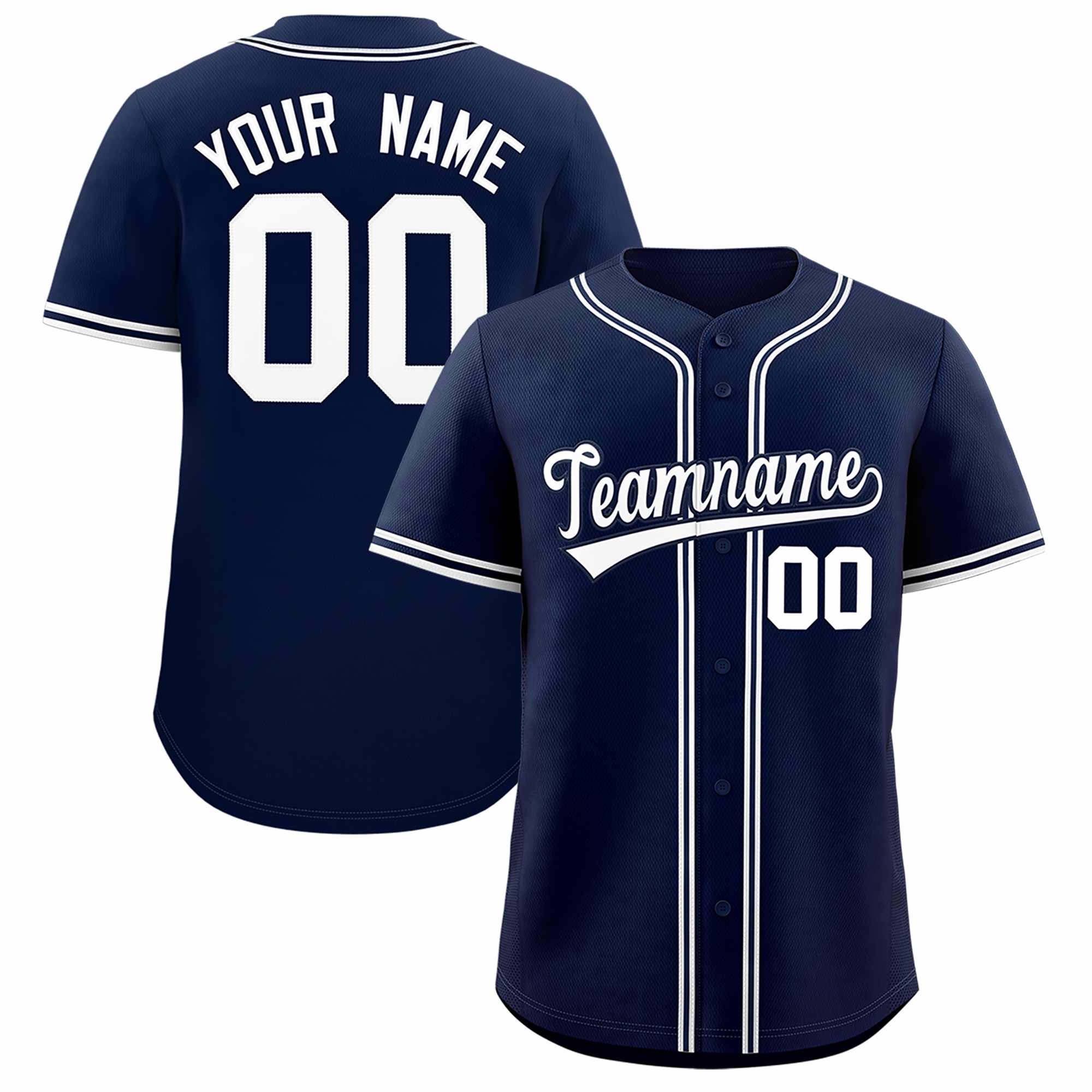 Custom Navy Classic Style Authentic Baseball Jersey| KXKSHOP