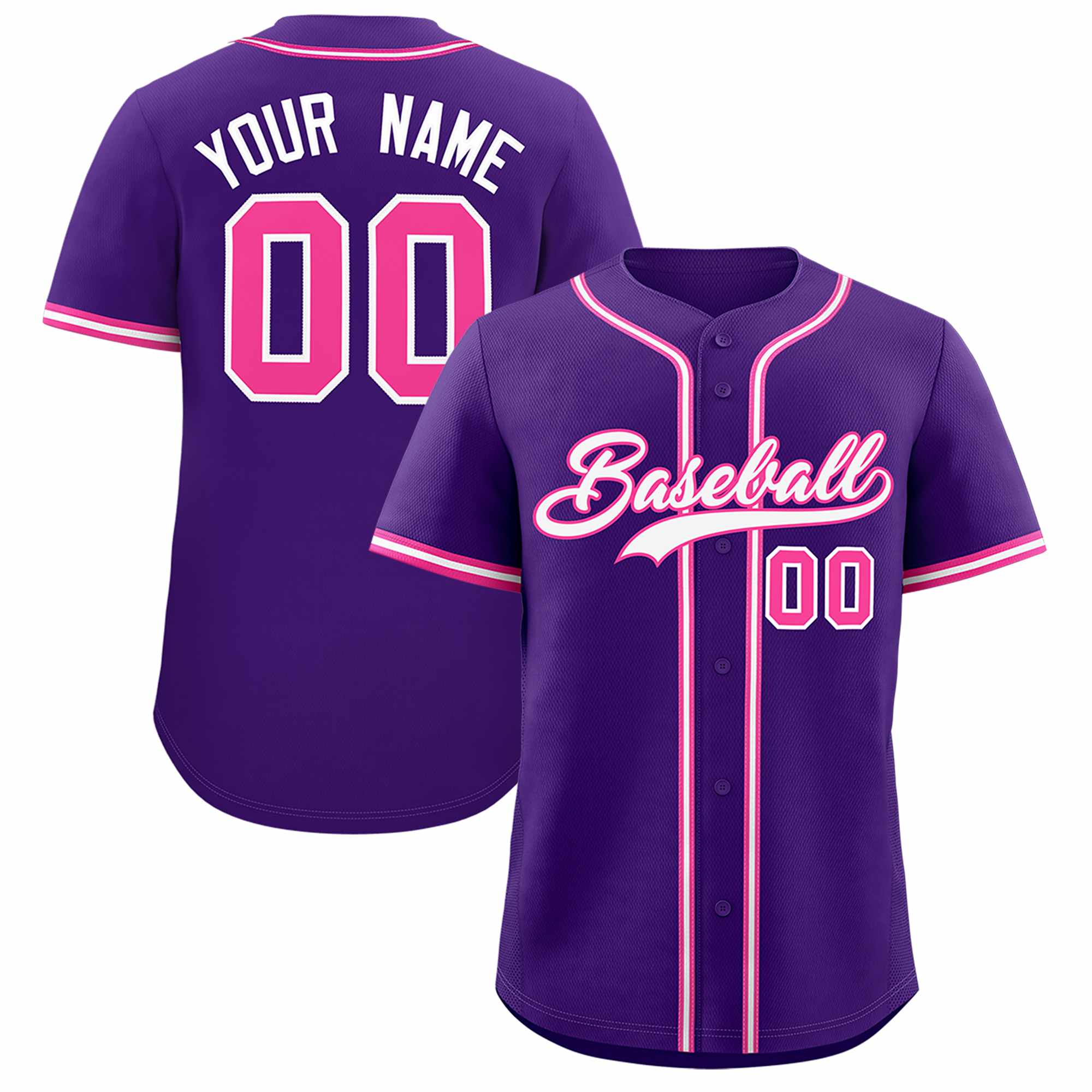 Custom Purple Classic Style Authentic Baseball Jersey| KXKSHOP