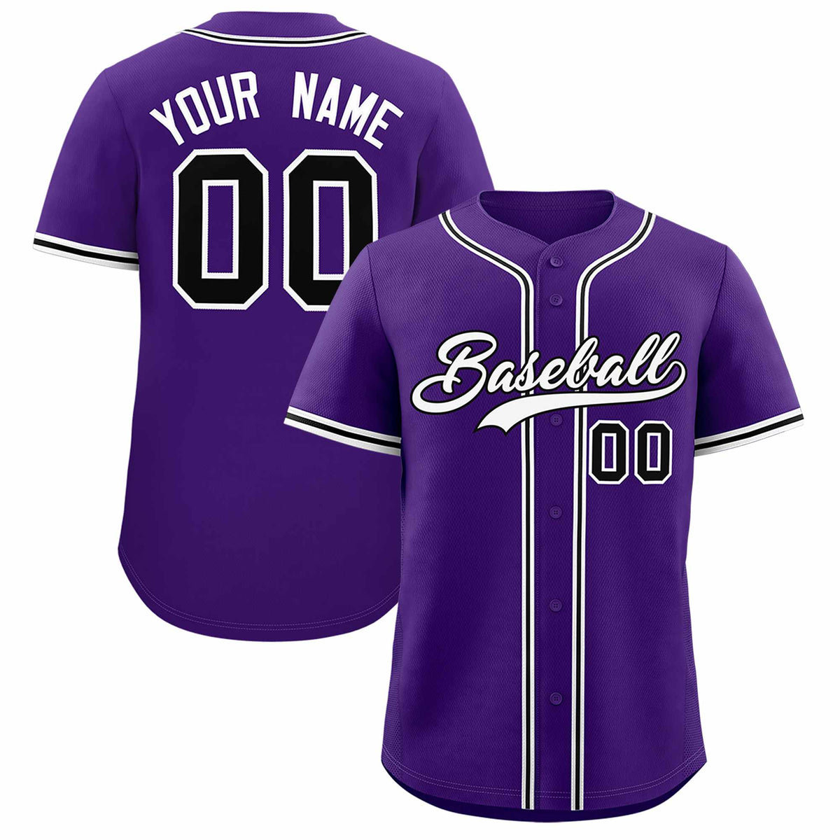 Custom Purple Classic Style Authentic Baseball Jersey| KXKSHOP