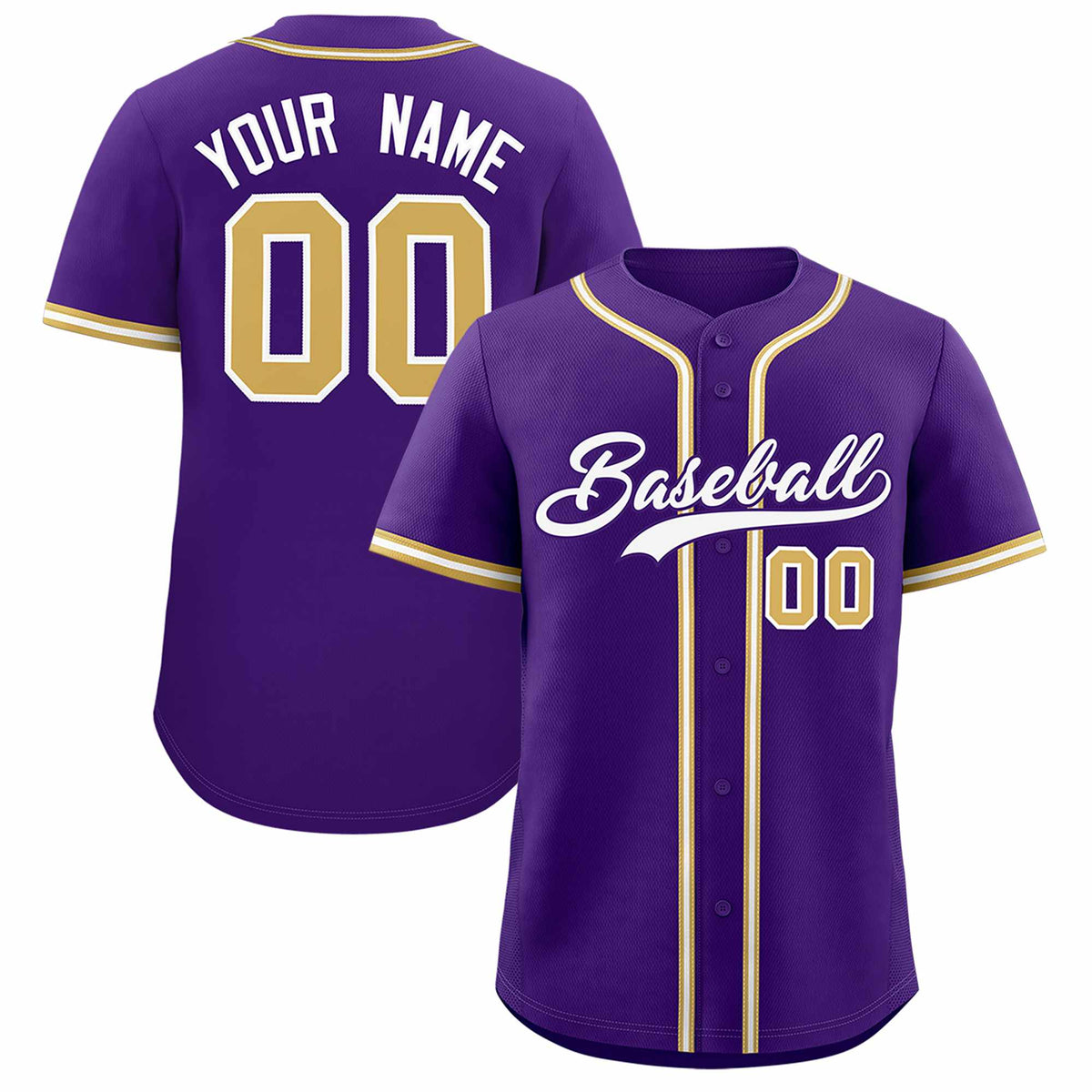 Custom Purple Classic Style Authentic Baseball Jersey| KXKSHOP