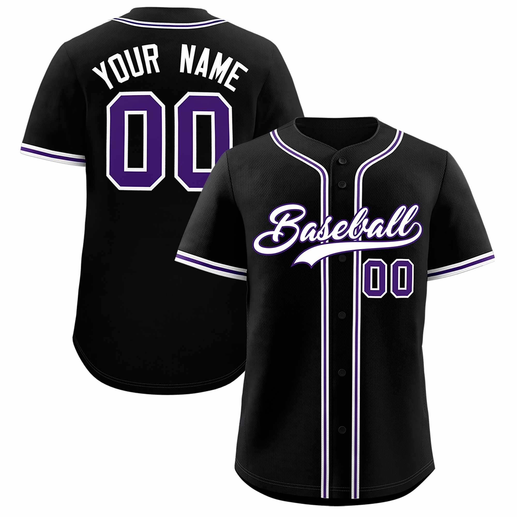 Custom Black Classic Style Authentic Baseball Jersey| KXKSHOP