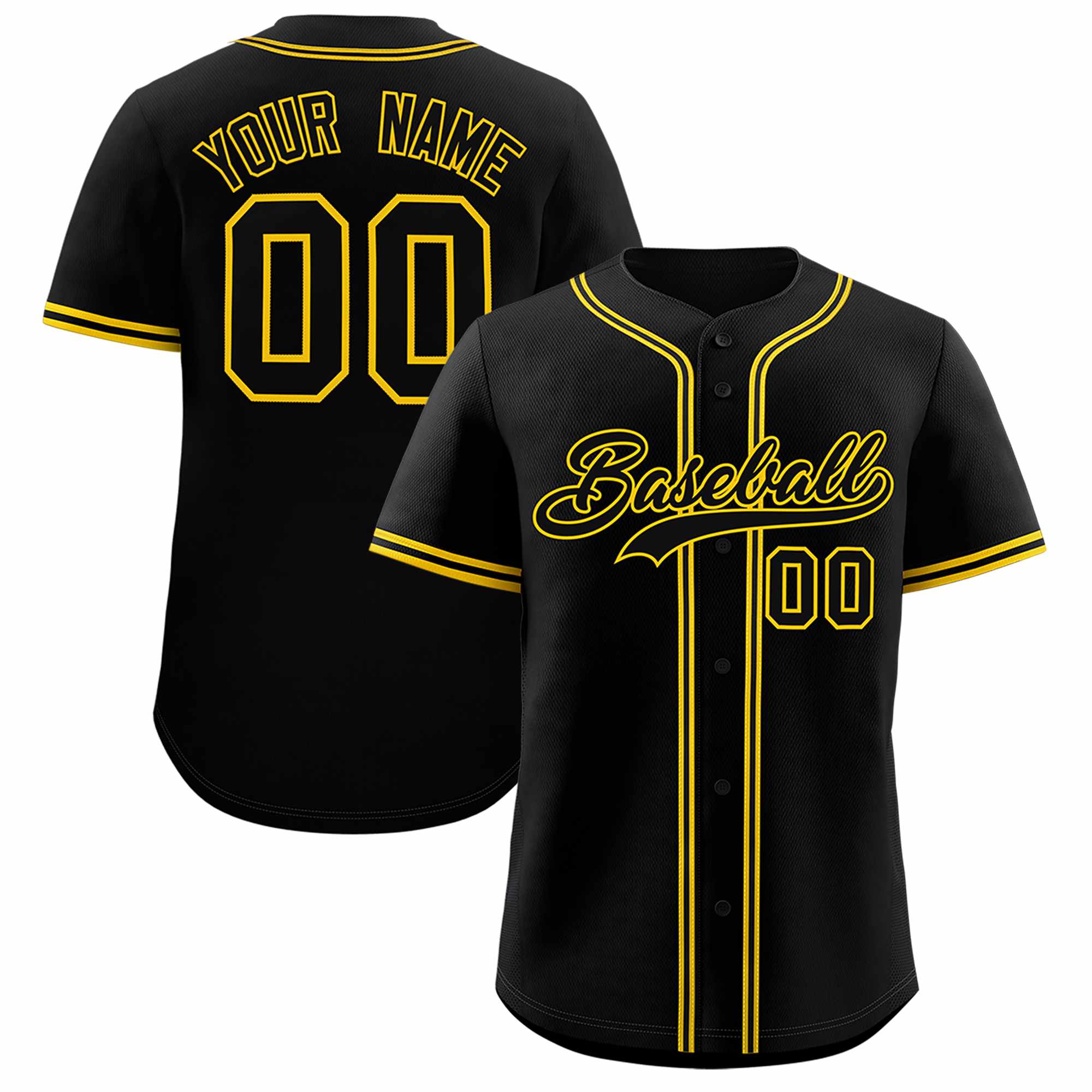 Custom Black Classic Style Authentic Baseball Jersey| KXKSHOP