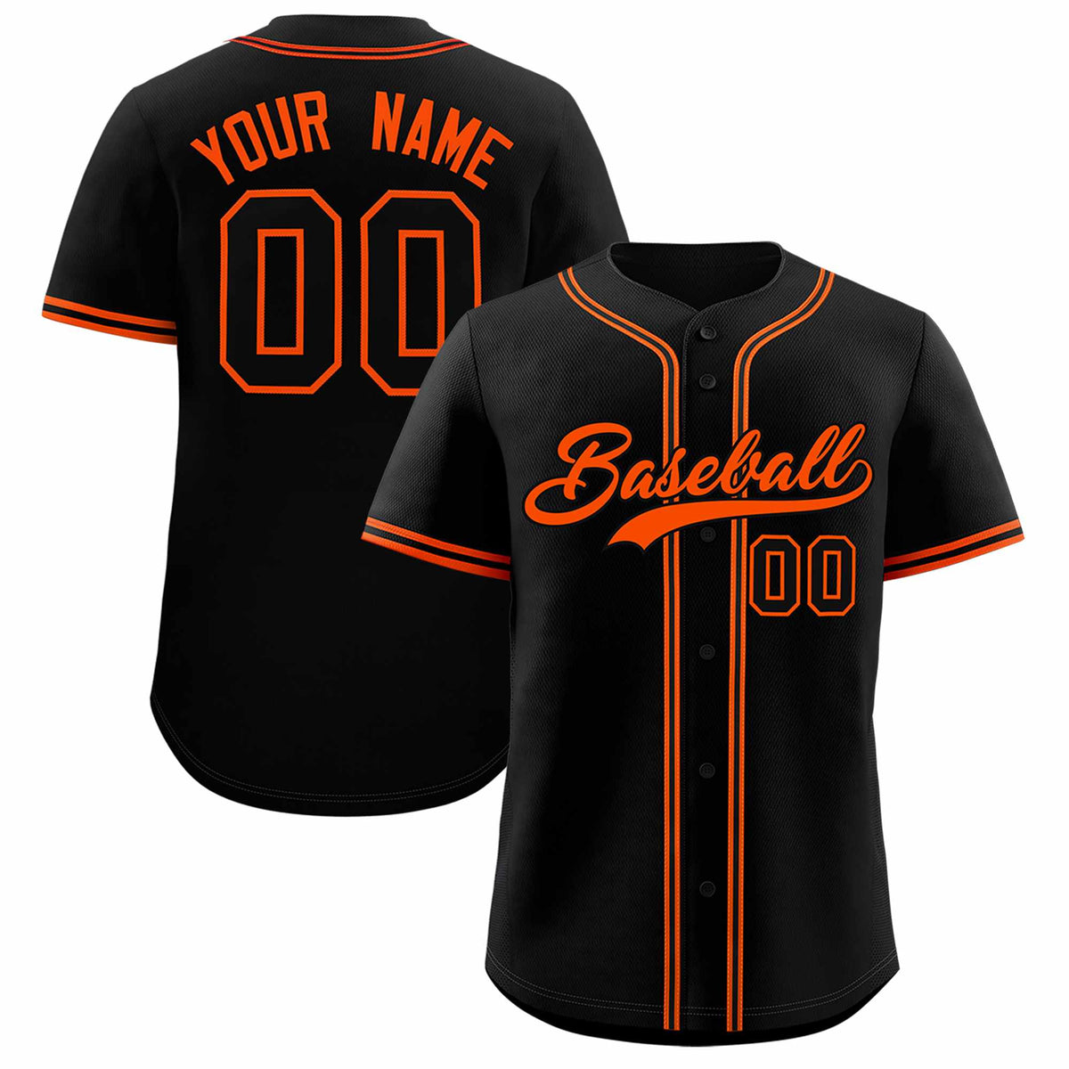Custom Black Classic Style Authentic Baseball Jersey| KXKSHOP