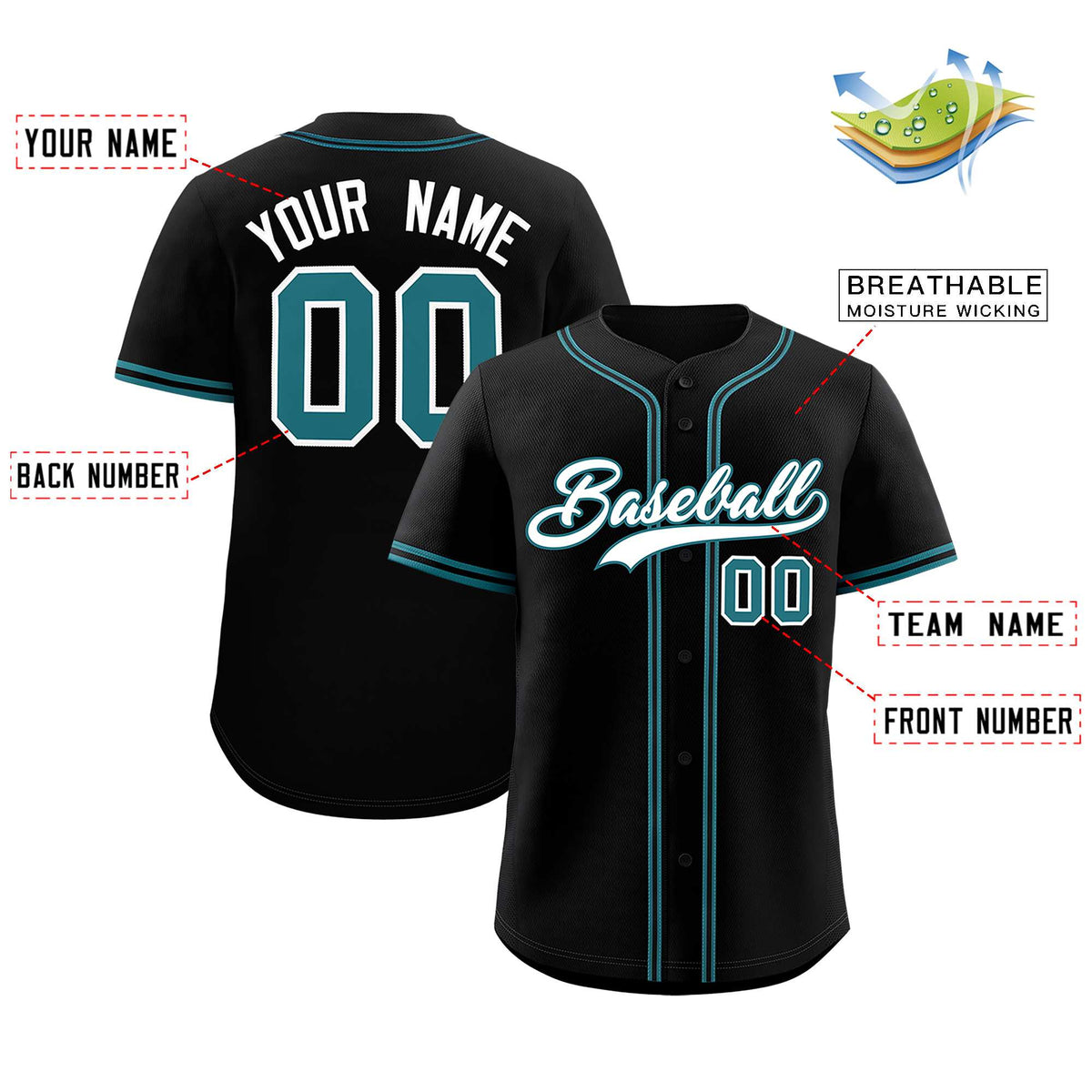 Custom Black Classic Style Authentic Baseball Jersey| KXKSHOP