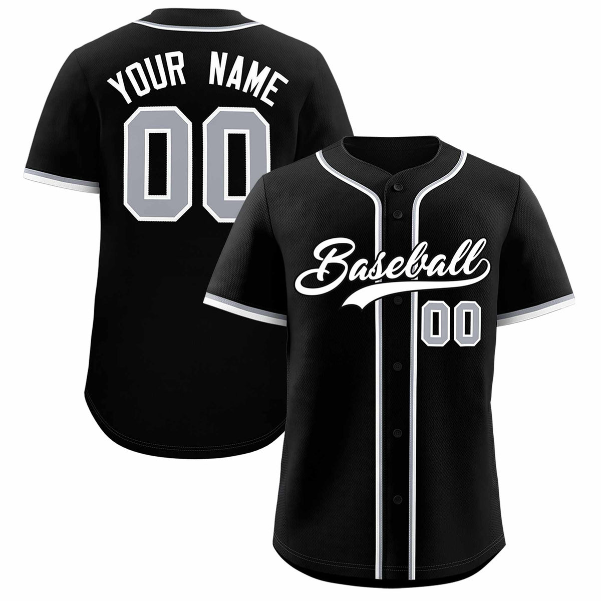 Custom Black Classic Style Authentic Baseball Jersey| KXKSHOP