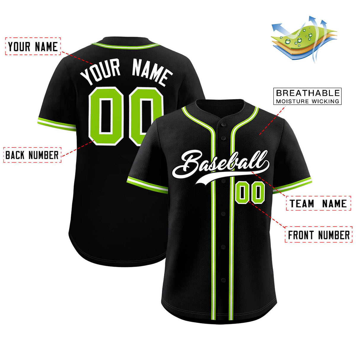 Custom Black Classic Style Authentic Baseball Jersey| KXKSHOP