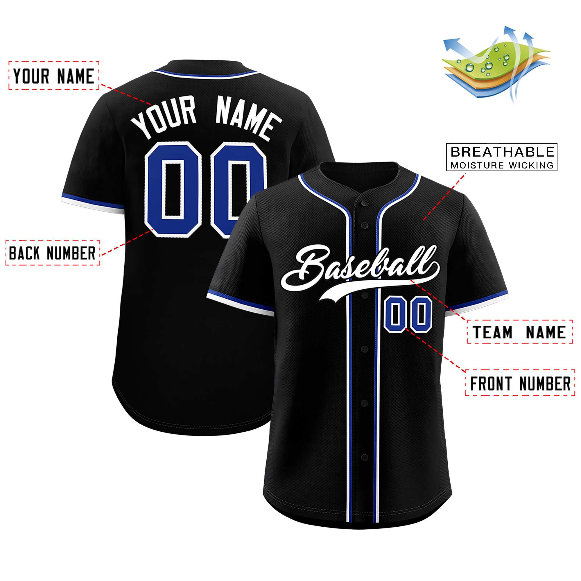 Custom Black Classic Style Authentic Baseball Jersey| KXKSHOP
