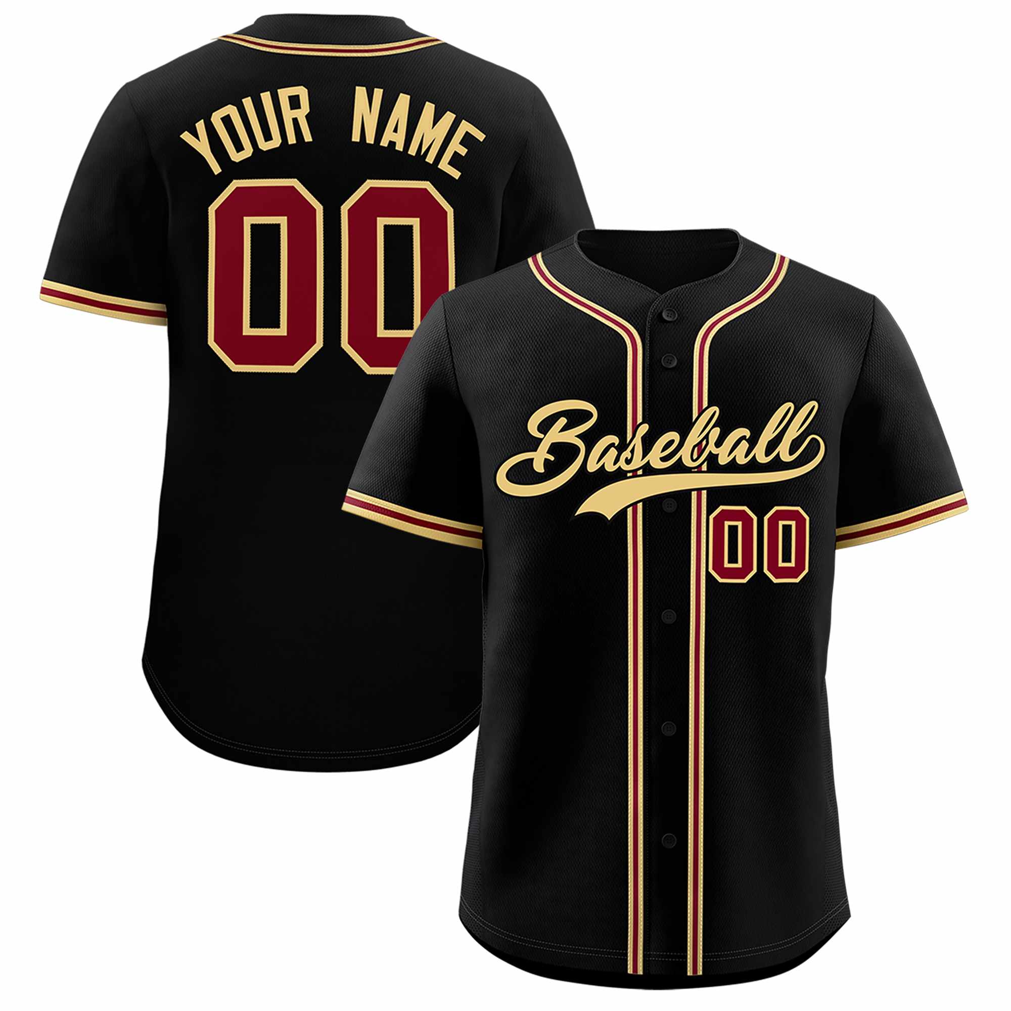 Custom Black Classic Style Authentic Baseball Jersey| KXKSHOP