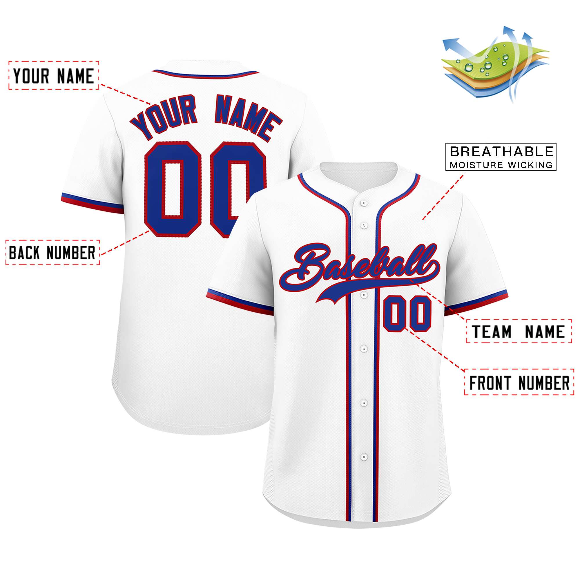 Custom White Classic Style Authentic Baseball Jersey| KXKSHOP