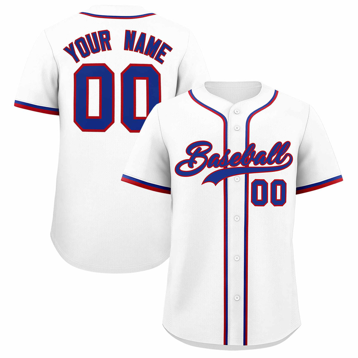 Custom White Classic Style Authentic Baseball Jersey| KXKSHOP