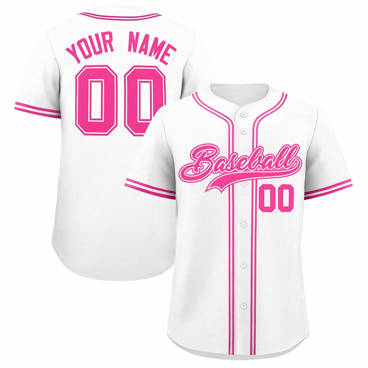 Custom White Classic Style Authentic Baseball Jersey| KXKSHOP