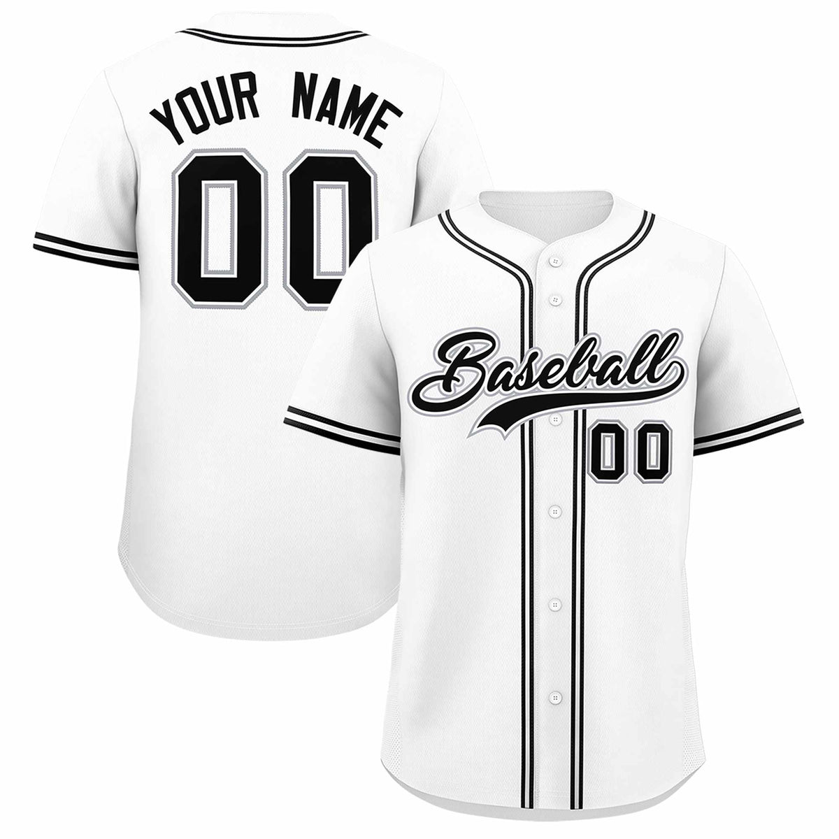 Custom White Classic Style Authentic Baseball Jersey| KXKSHOP