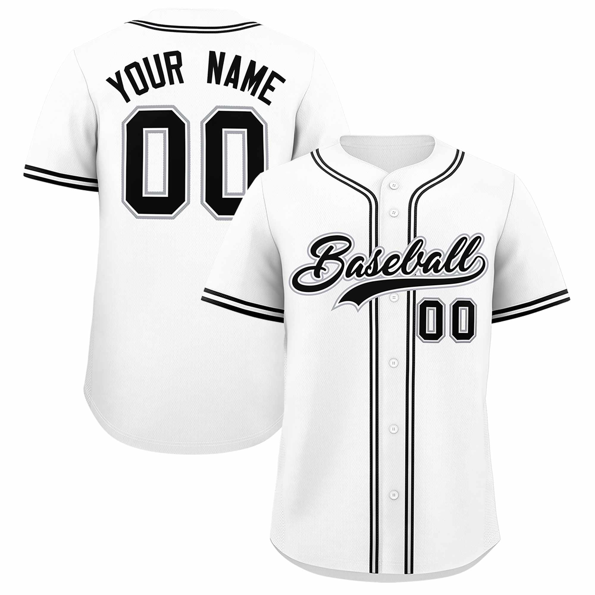 Custom White Classic Style Authentic Baseball Jersey| KXKSHOP