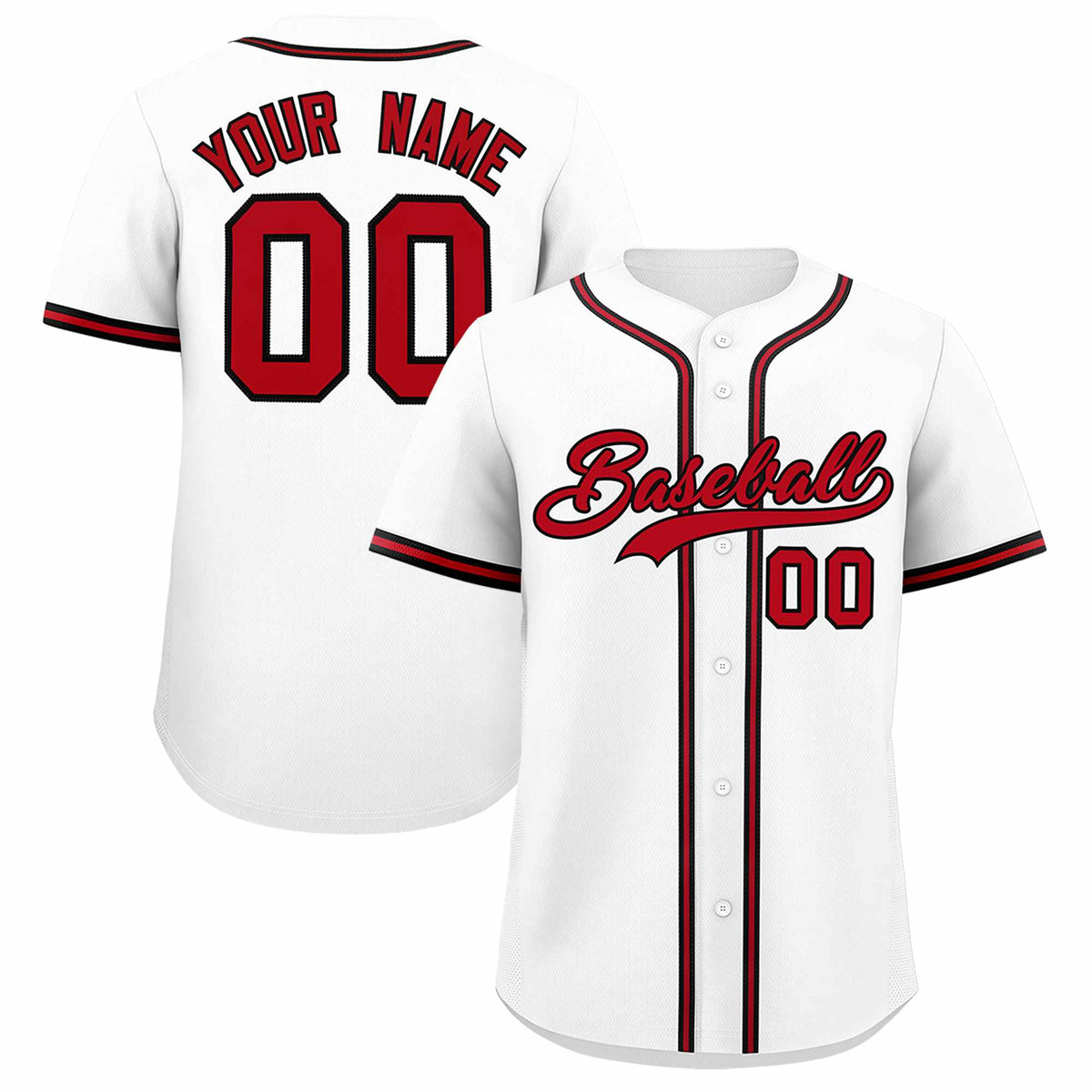 Custom White Classic Style Authentic Baseball Jersey| KXKSHOP