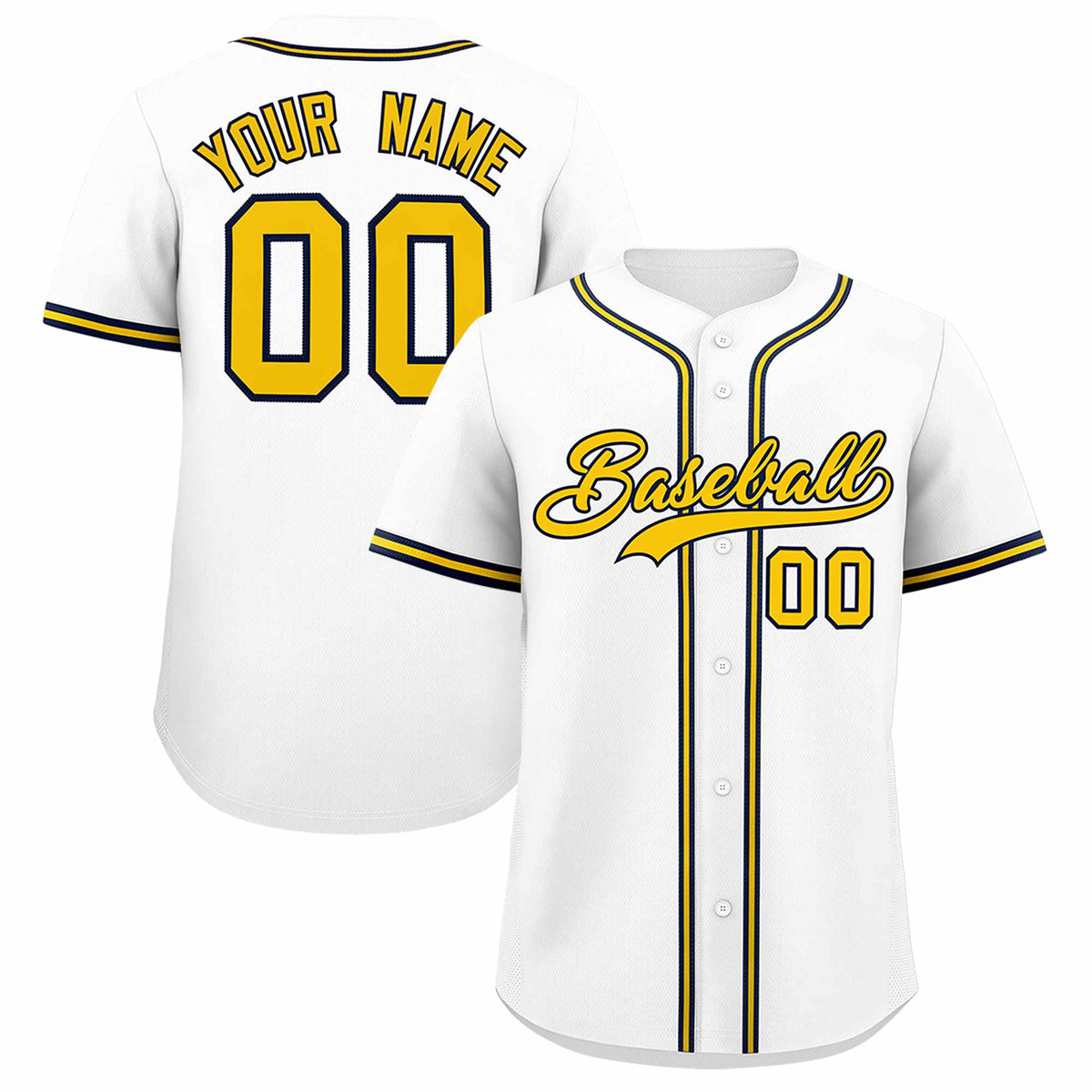 Custom White Classic Style Authentic Baseball Jersey| KXKSHOP