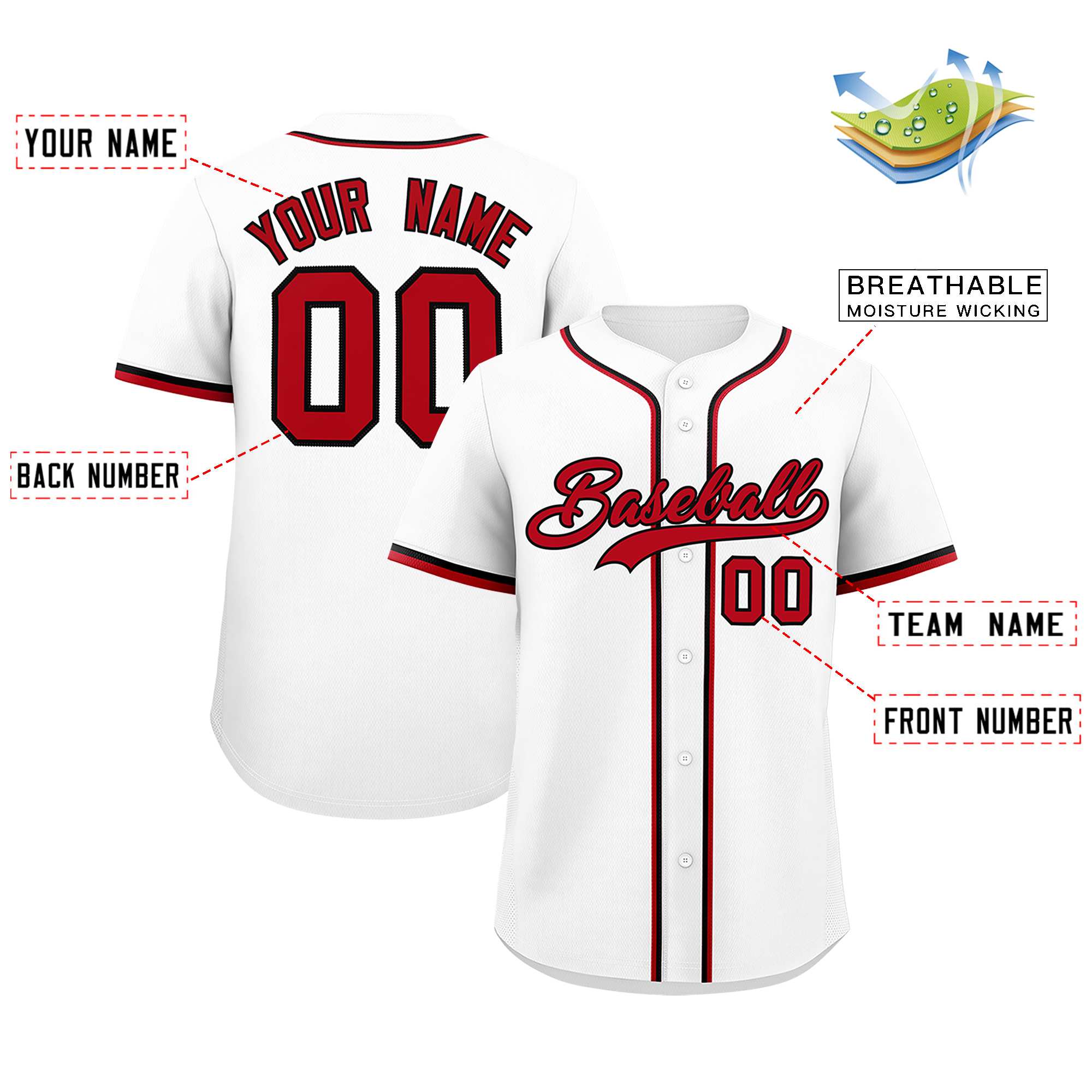 Custom White Classic Style Authentic Baseball Jersey| KXKSHOP