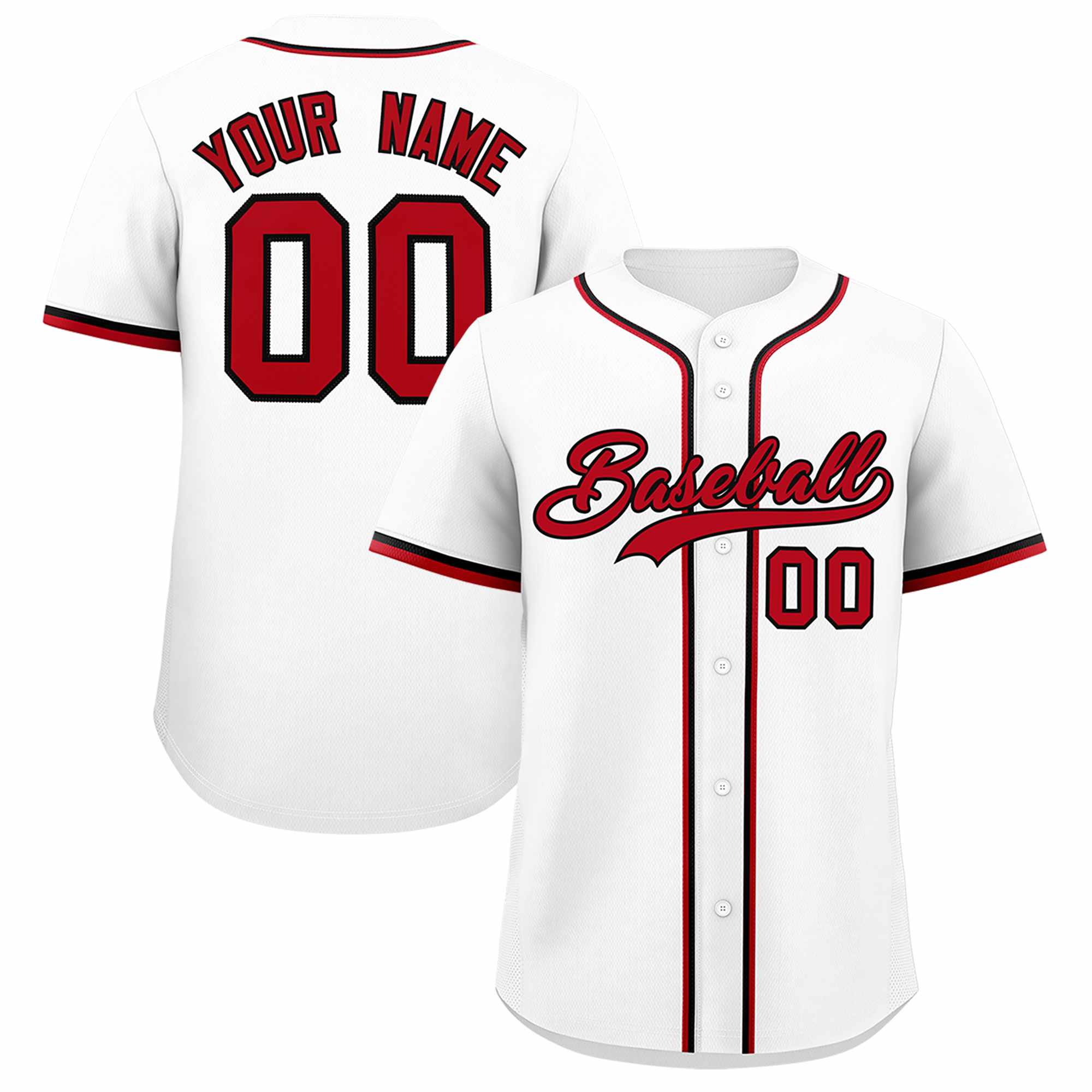 Custom White Classic Style Authentic Baseball Jersey| KXKSHOP