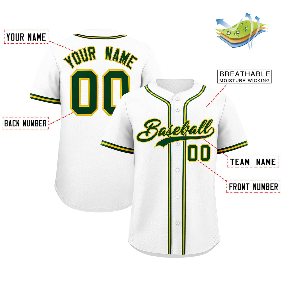 Custom White Classic Style Authentic Baseball Jersey| KXKSHOP