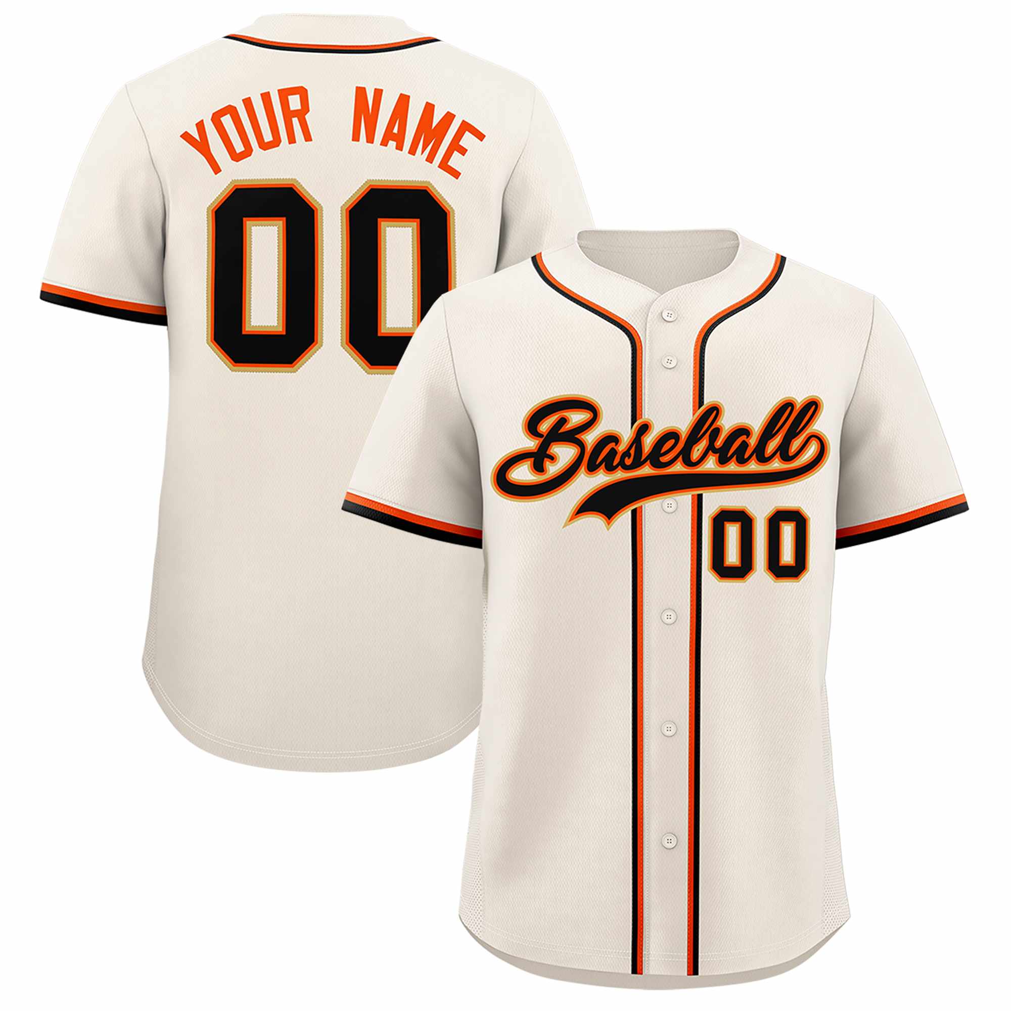 Custom Cream Classic Style Authentic Baseball Jersey| KXKSHOP