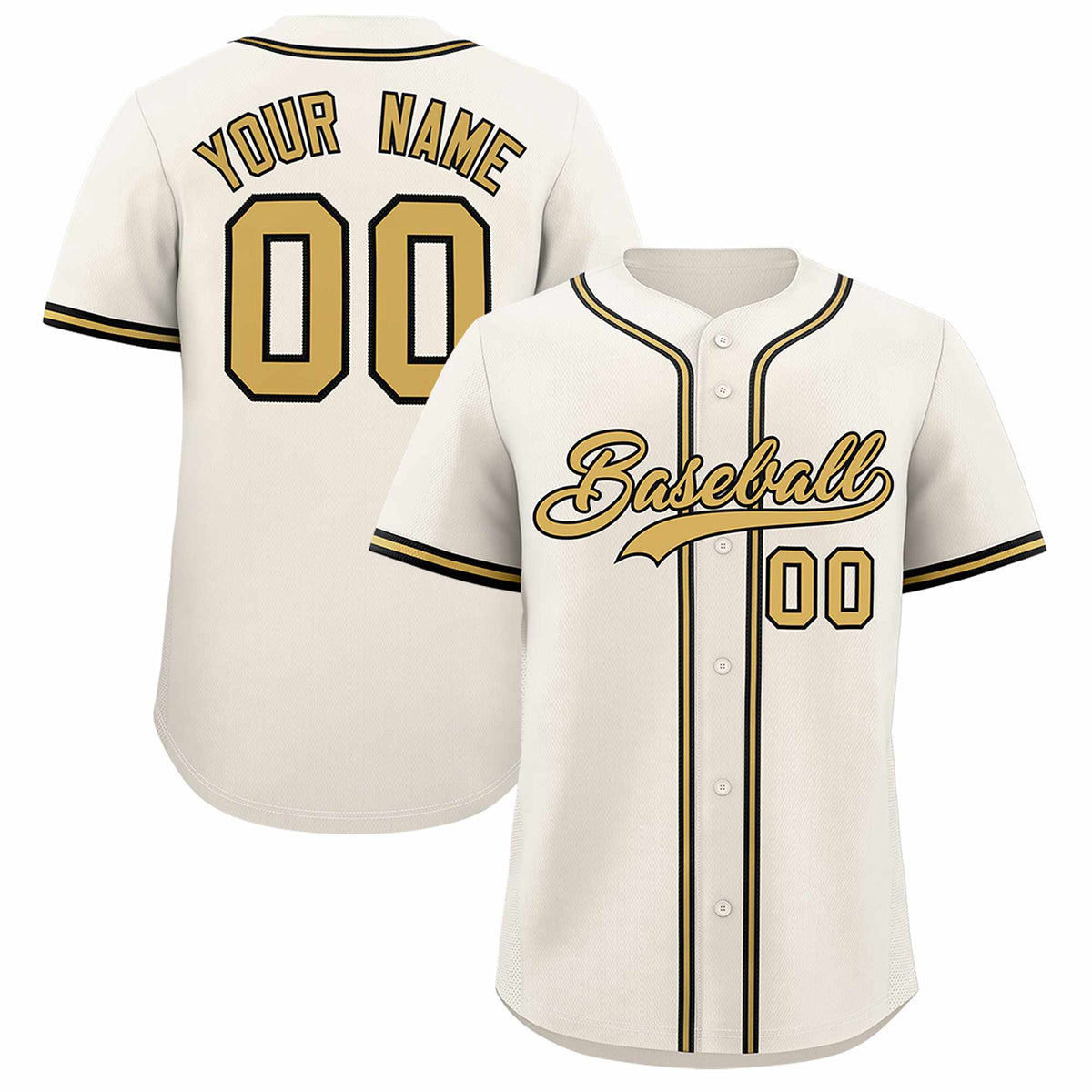 Custom Cream Classic Style Authentic Baseball Jersey| KXKSHOP