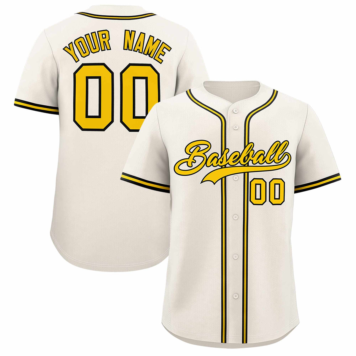 Custom Cream Classic Style Authentic Baseball Jersey| KXKSHOP