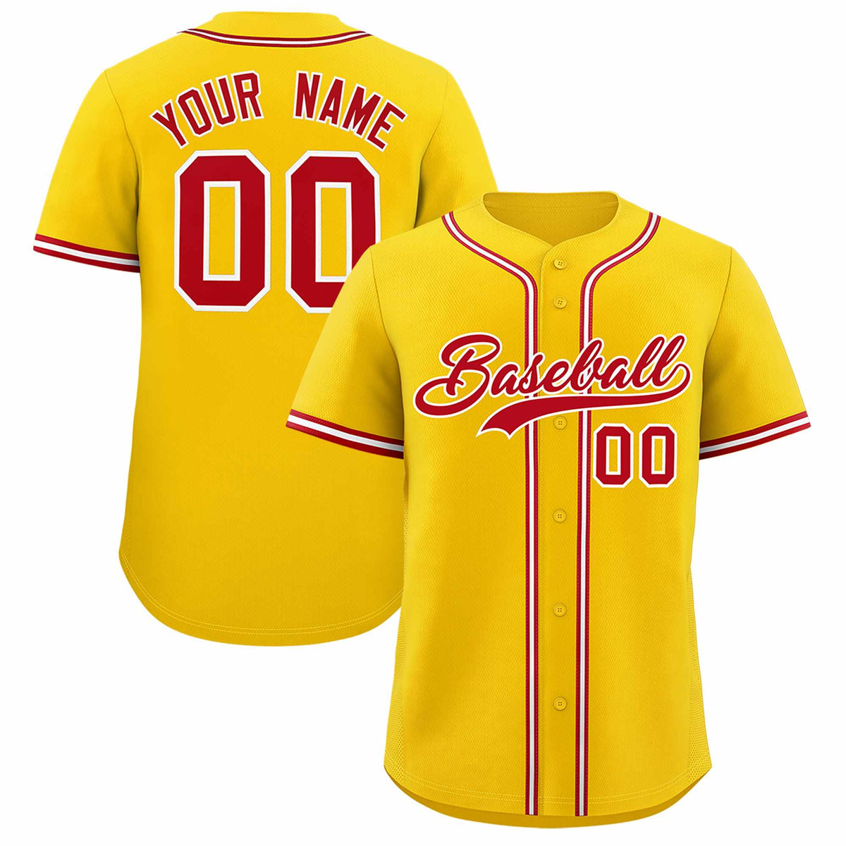 Custom Gold Classic Style Authentic Baseball Jersey| KXKSHOP