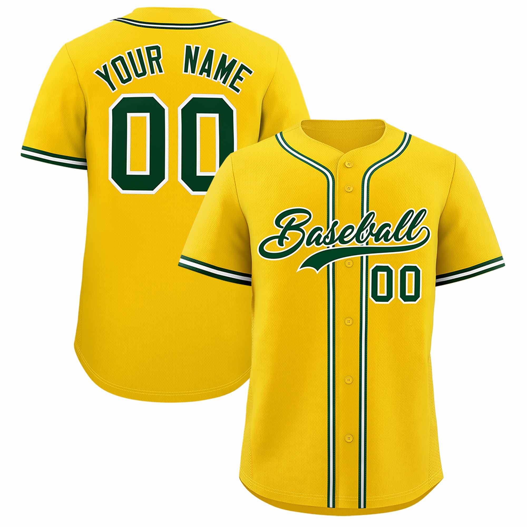 Custom Gold Classic Style Authentic Baseball Jersey| KXKSHOP