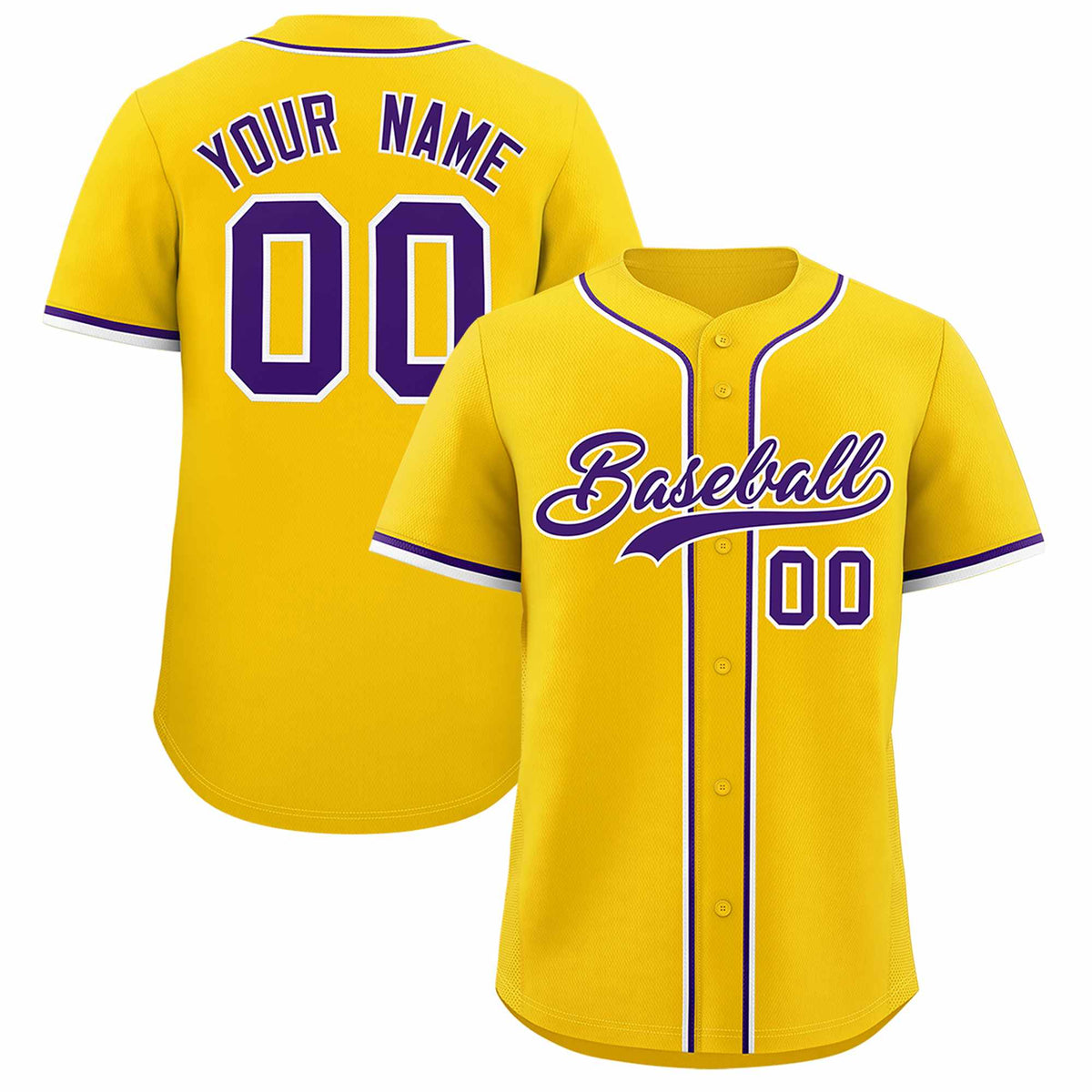 Custom Gold Classic Style Authentic Baseball Jersey| KXKSHOP
