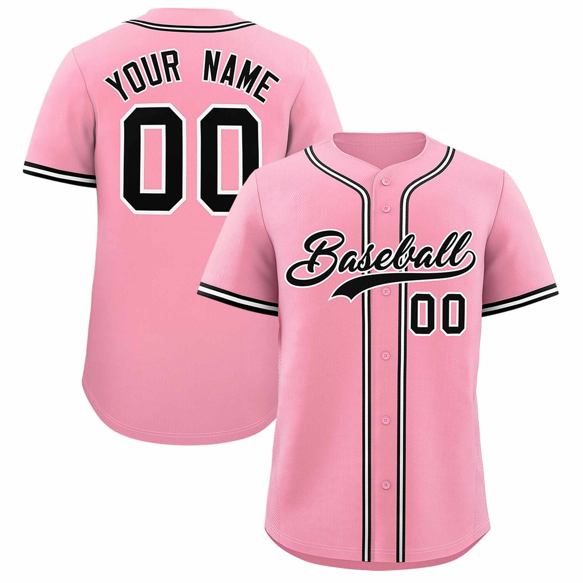 Custom Light Pink Classic Style Authentic Baseball Jersey| KXKSHOP
