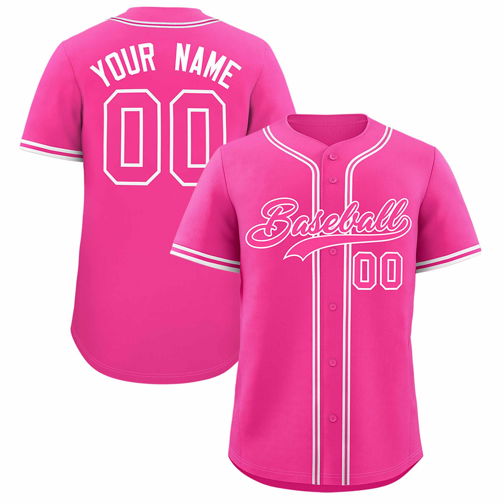 Custom Pink Classic Style Authentic Baseball Jersey| KXKSHOP