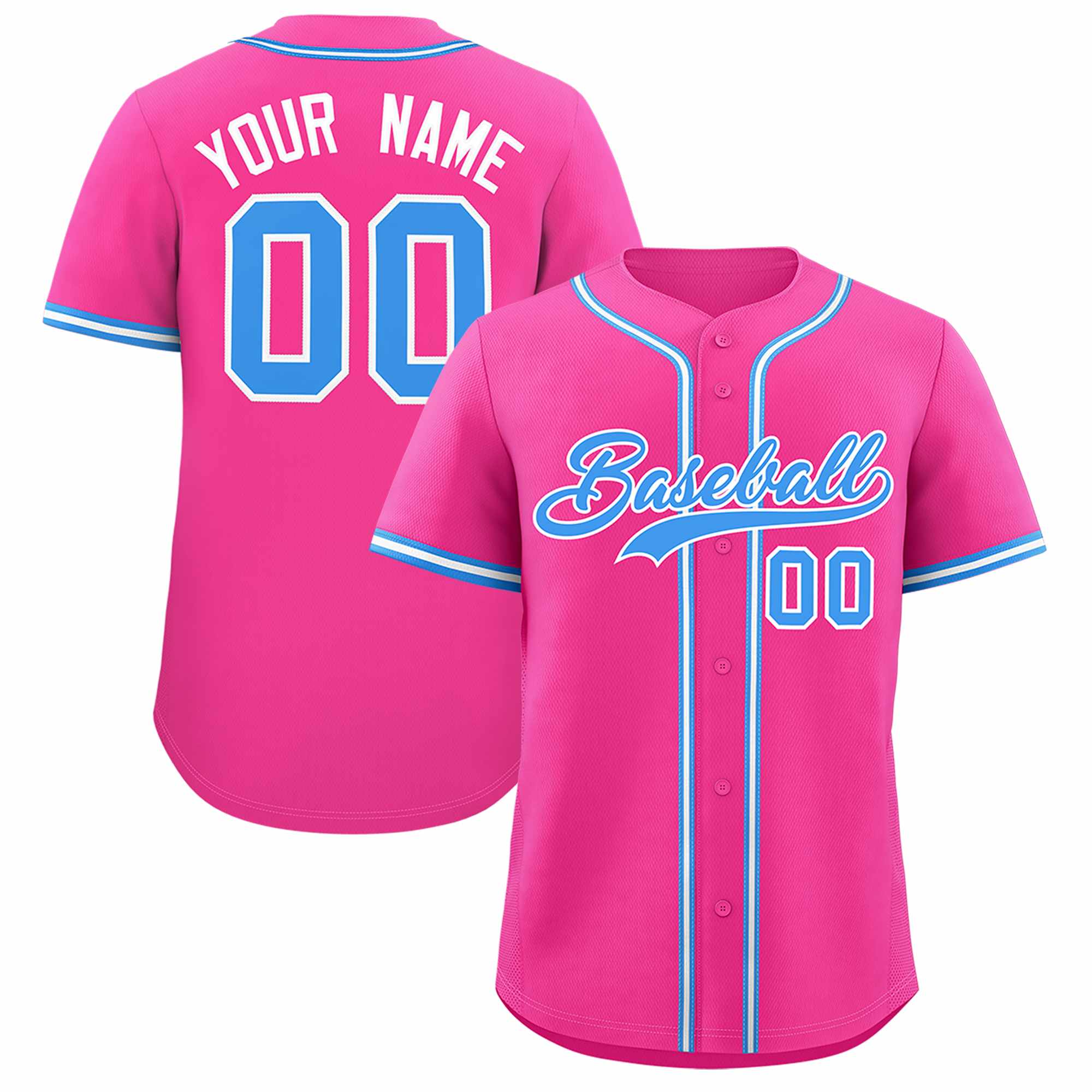 Custom Pink Classic Style Authentic Baseball Jersey| KXKSHOP
