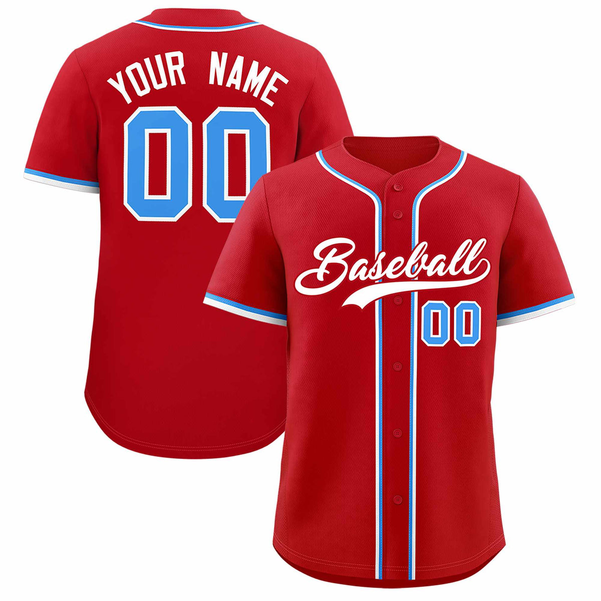 Custom Red Classic Style Authentic Baseball Jersey| KXKSHOP