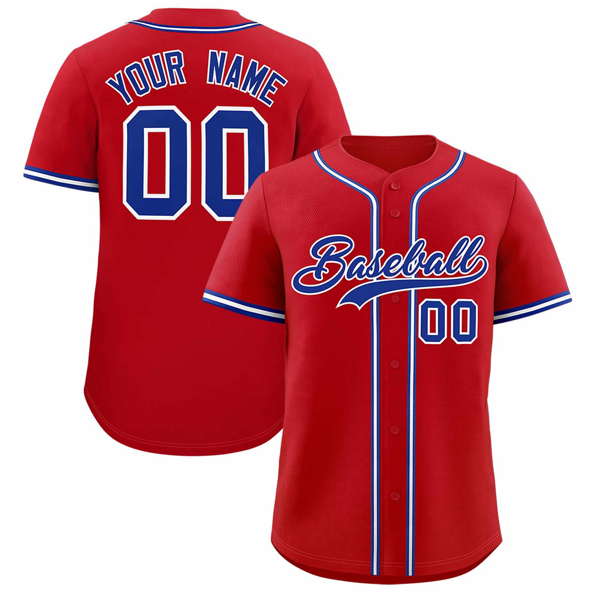 Custom Red Classic Style Authentic Baseball Jersey| KXKSHOP