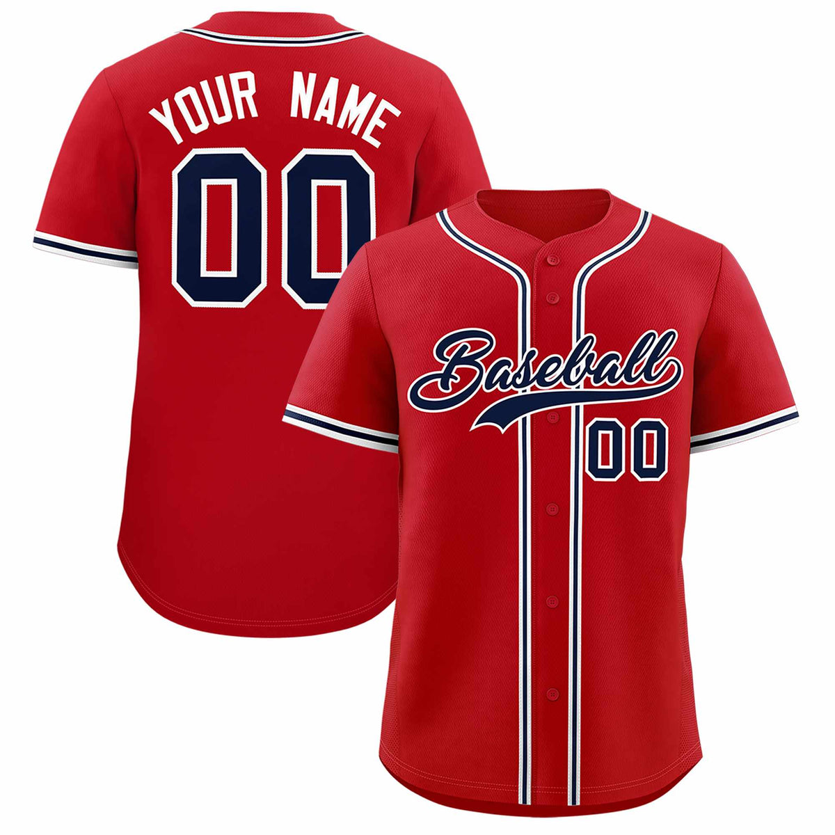 Custom Red Classic Style Authentic Baseball Jersey| KXKSHOP