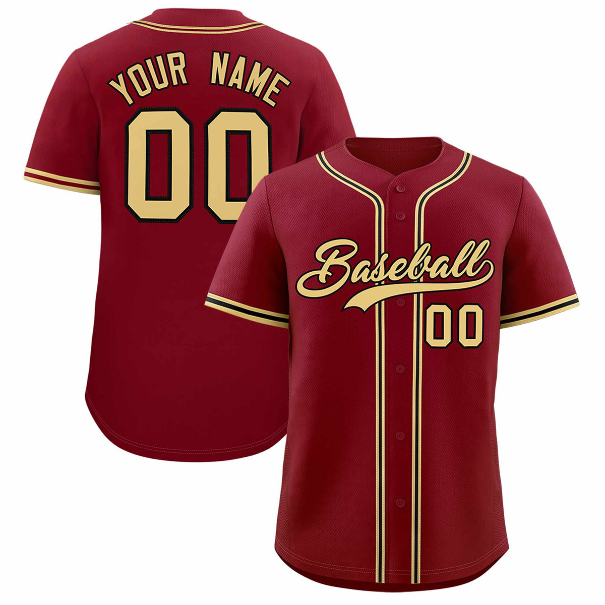 Custom Crimson Classic Style Authentic Baseball Jersey| KXKSHOP
