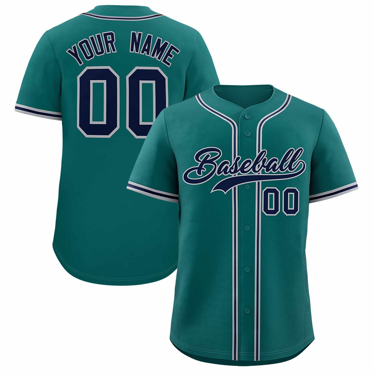 Custom Aqua Classic Style Authentic Baseball Jersey| KXKSHOP