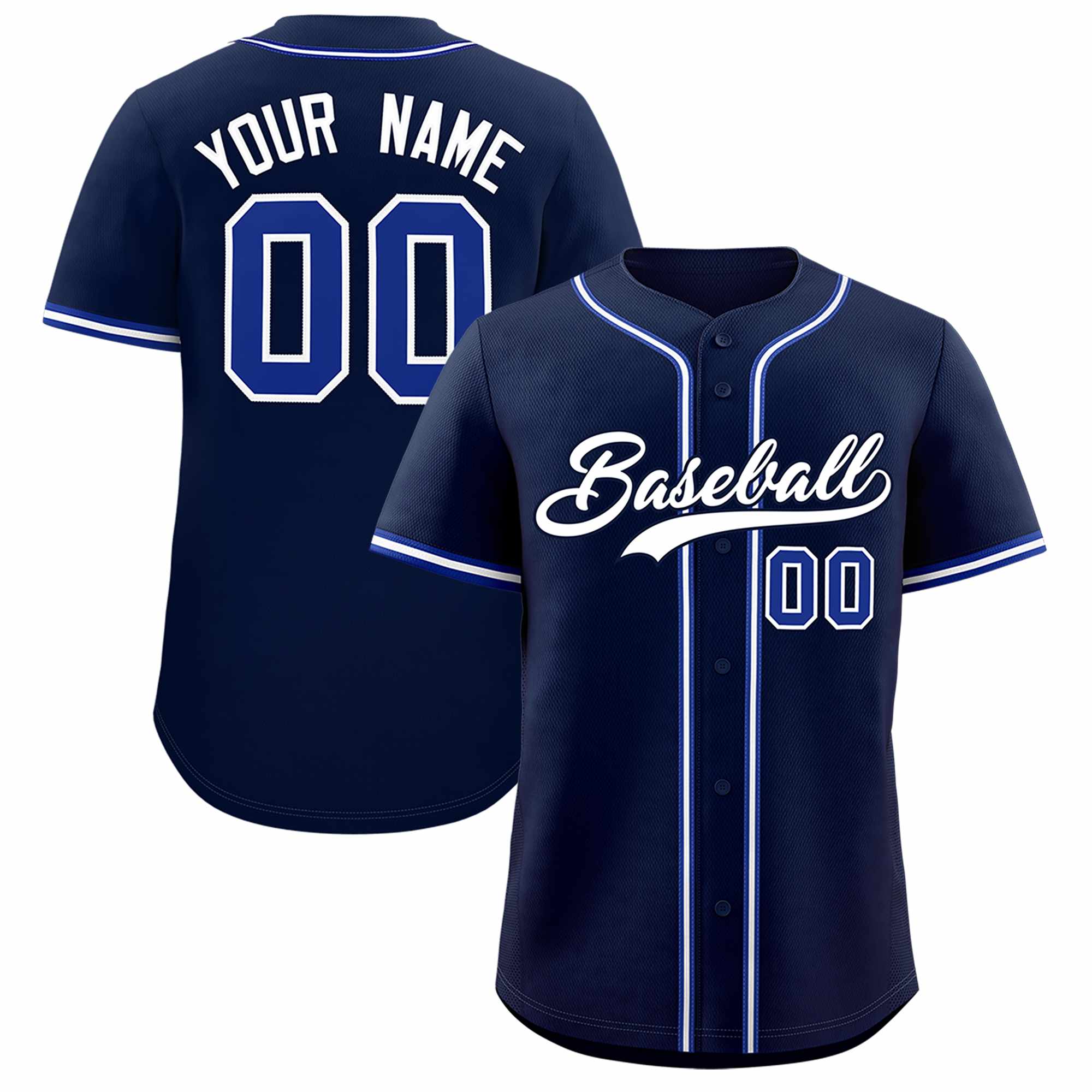 Custom Navy Classic Style Authentic Baseball Jersey| KXKSHOP
