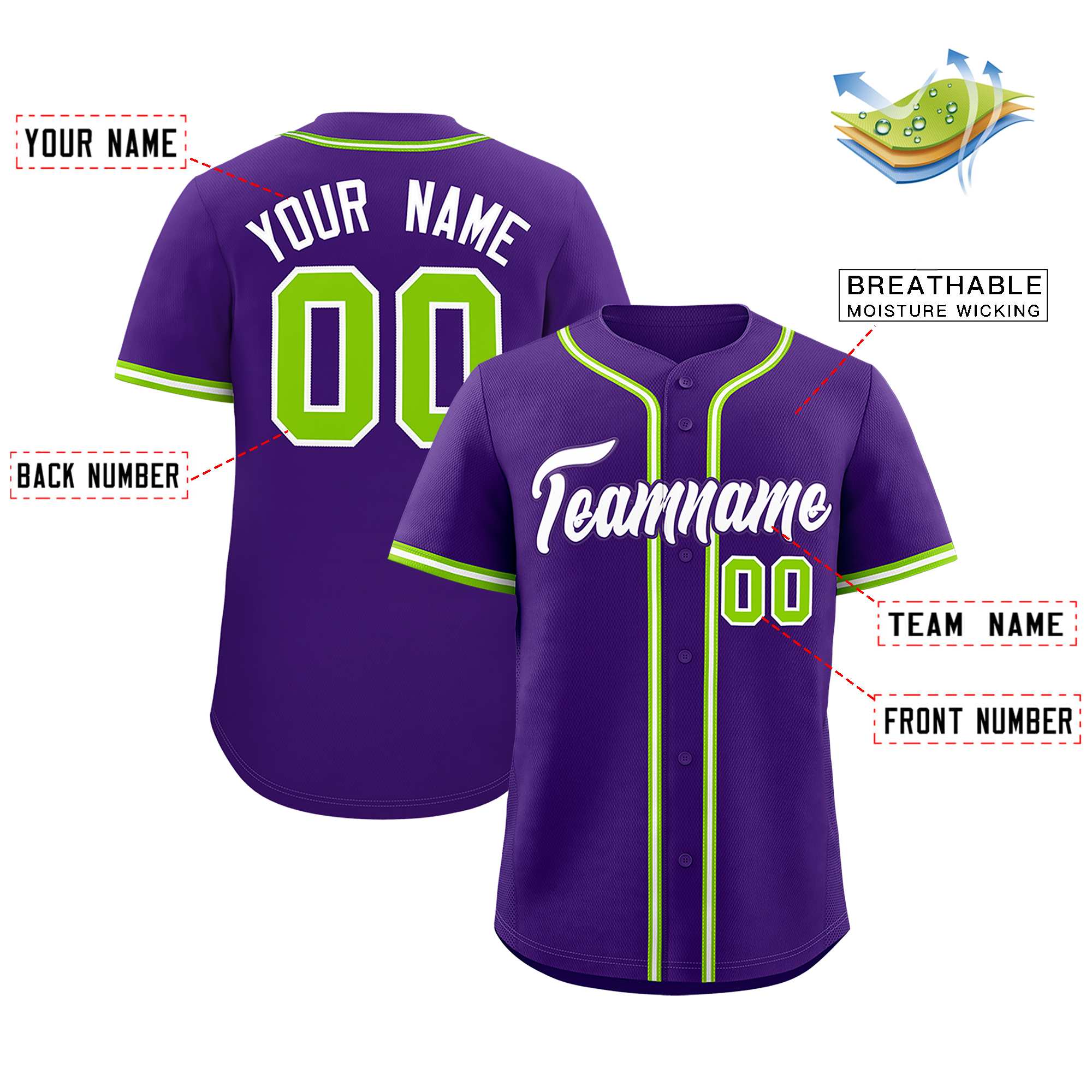 Custom Purple Classic Style Authentic Baseball Jersey| KXKSHOP