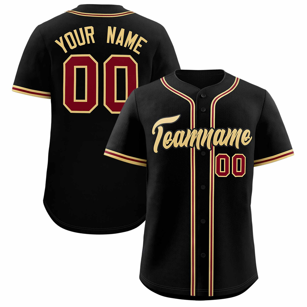 Custom Black Classic Style Authentic Baseball Jersey| KXKSHOP
